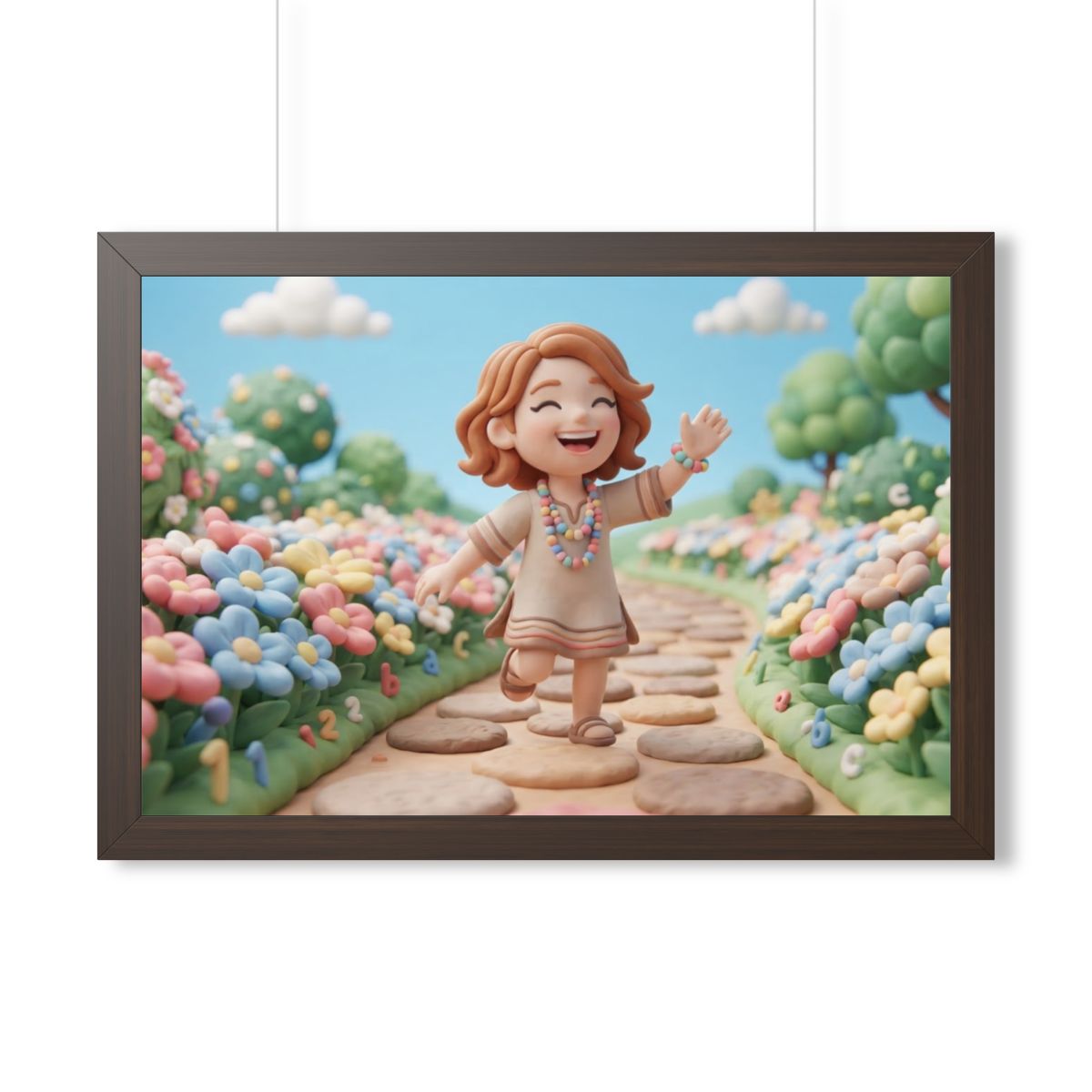 Framed Horizontal Poster - Wide Meadow — Walnut (14×11... |...