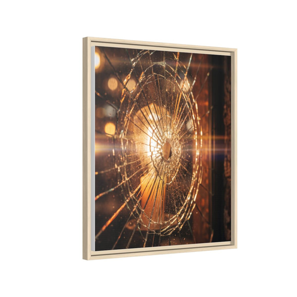 Framed Matte Canvas - Shattered Glass
