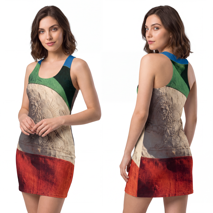 Vestido nadador feminino - Bandeira persa