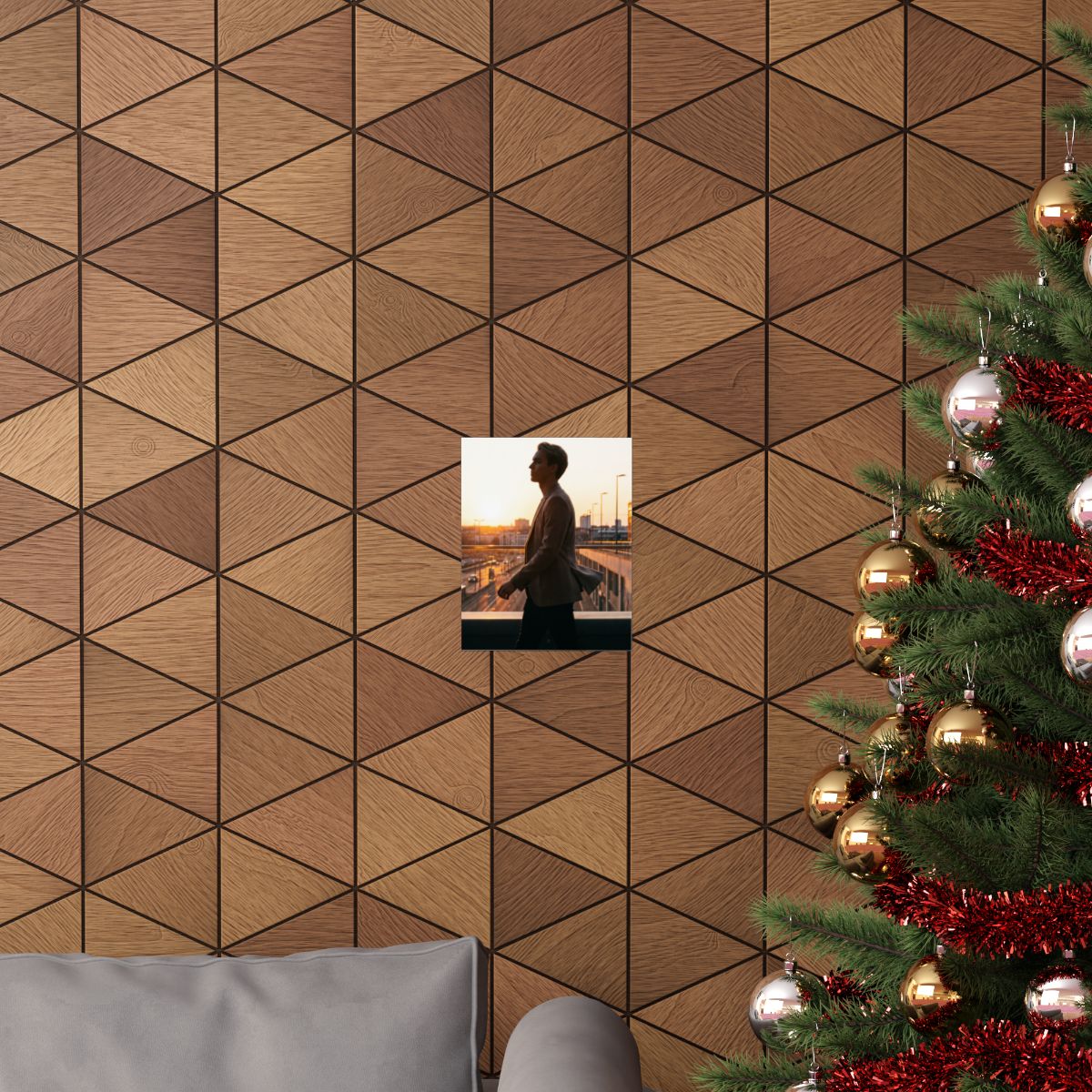 Matte Vertical Poster - Golden Hour Walk (8×10 & 36×54) |...