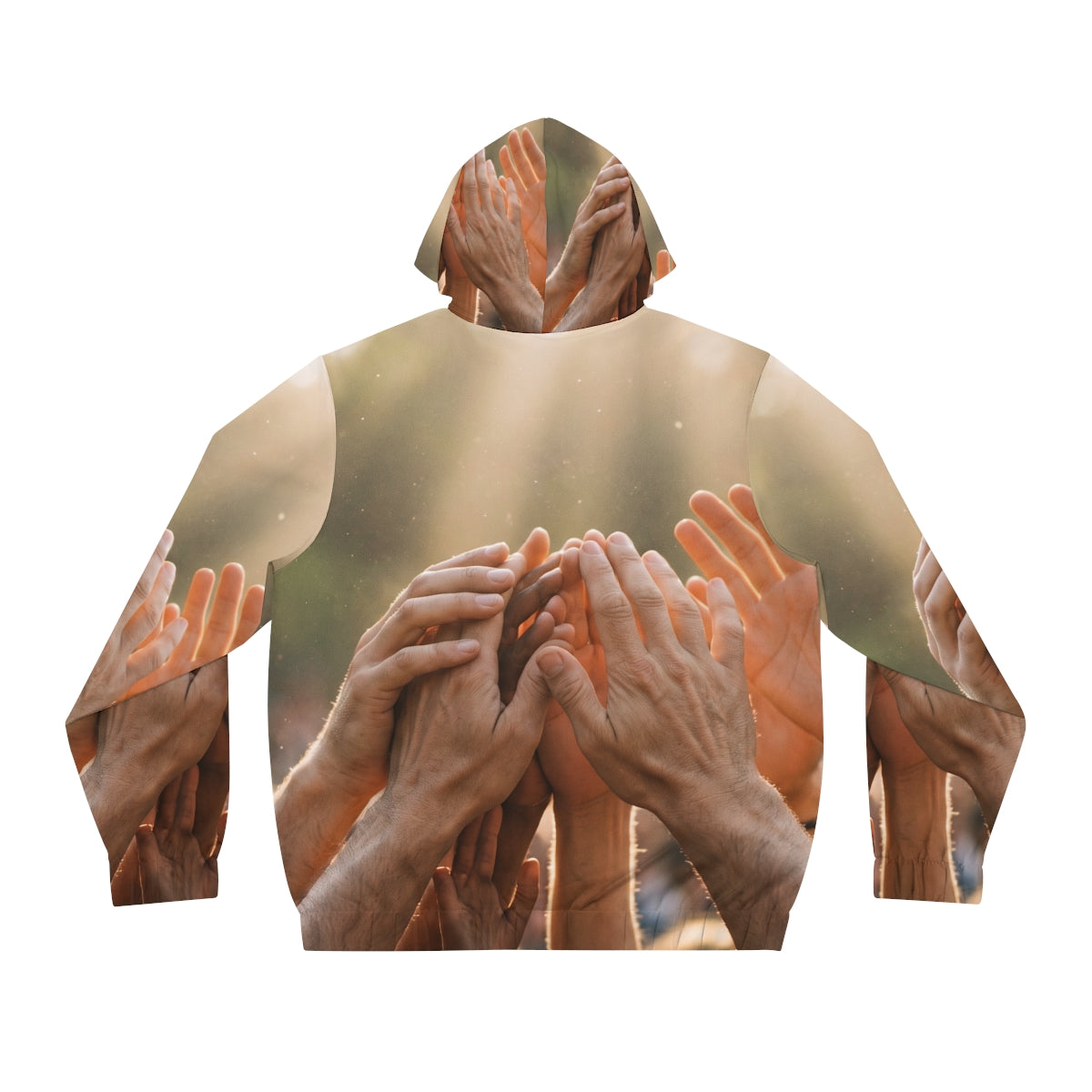 Men's Full-Zip Hoodie - Golden Rays of Unity Wall Art |...