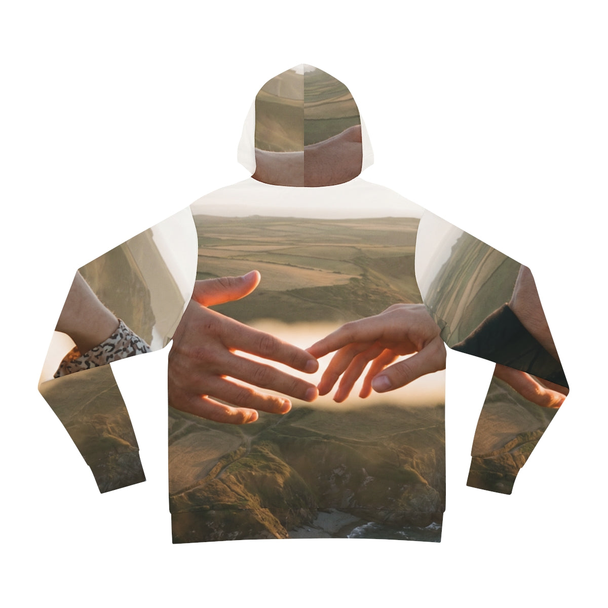 Men's Fashion Hoodie - The Infinite Touch | Ethereal Coastal...