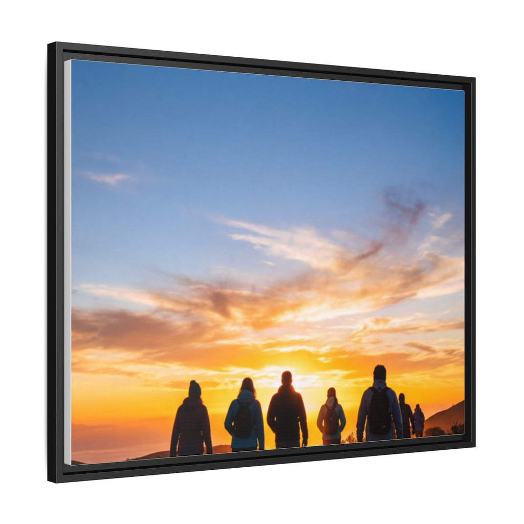 Framed Matte Canvas - Radiant Sunset Art — Black / 1.25"