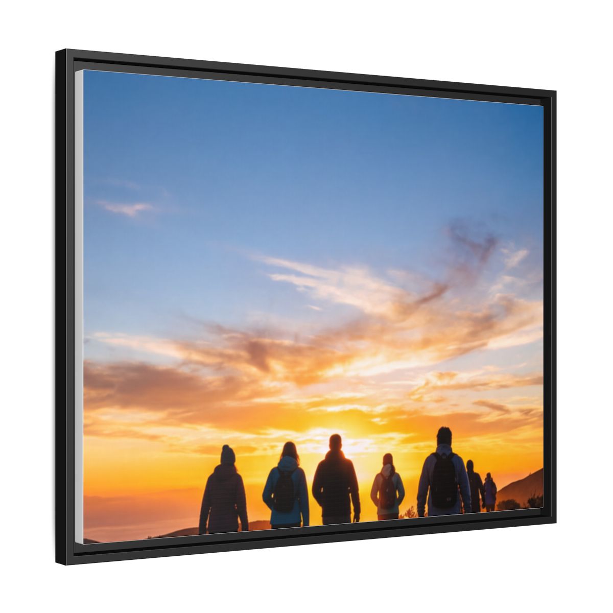 Framed Matte Canvas - Radiant Sunset Art — Black / 1.25"