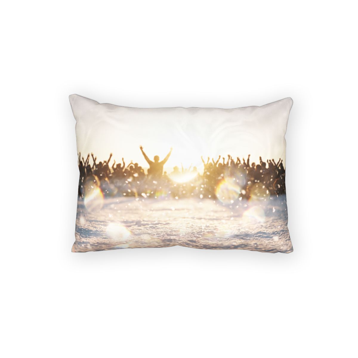 Golden Crowd Celebration Cotton Pillow Sham