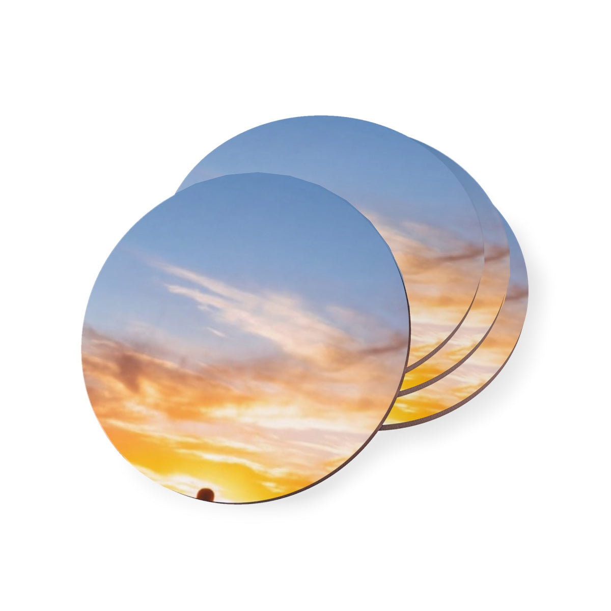 Drink Coasters - Sunset Ridge Horizon (1 & 4 pcs) | Echovira...