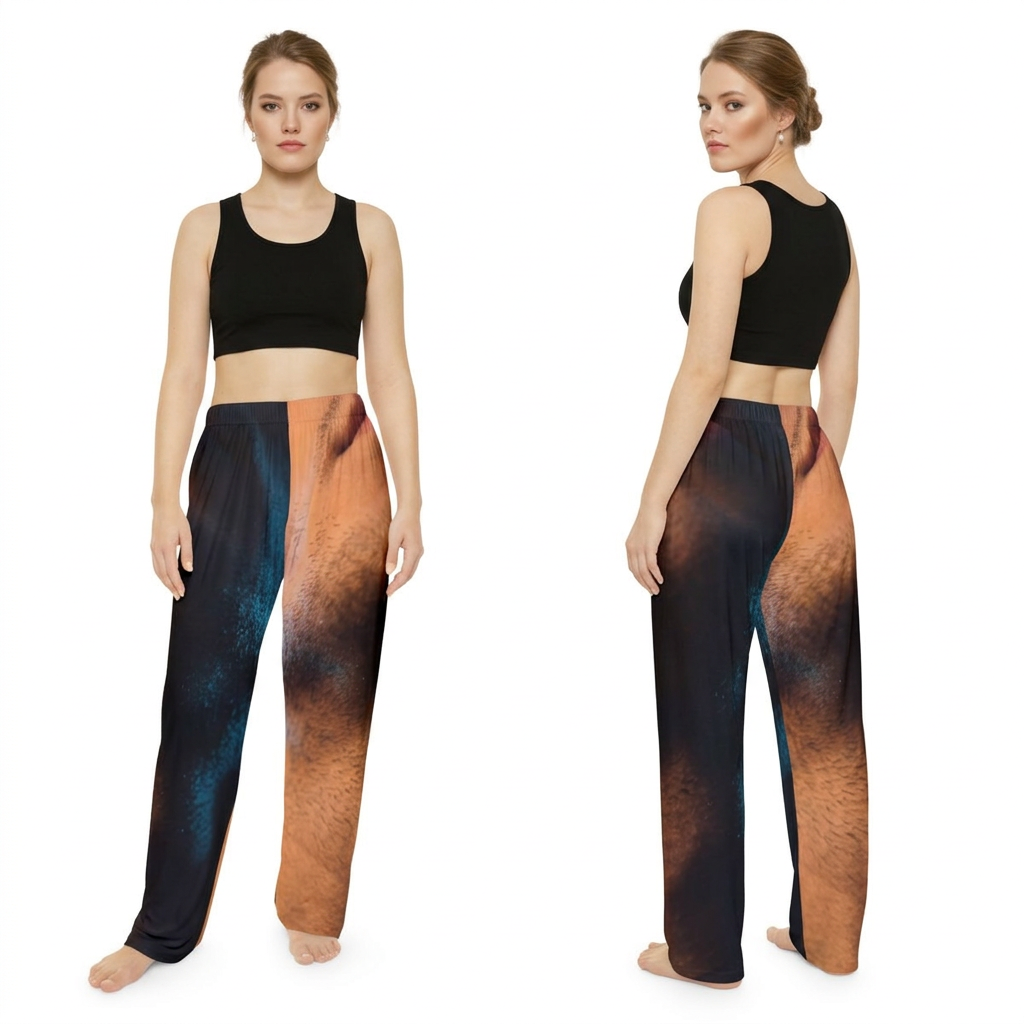 Women's Pajama Pants - Neon Horizon Portrait | Echovira...