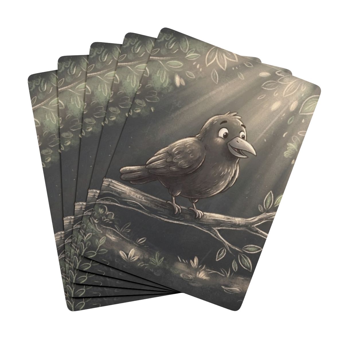 Poker Playing Cards - Woodland Crow Storybook | Echovira...