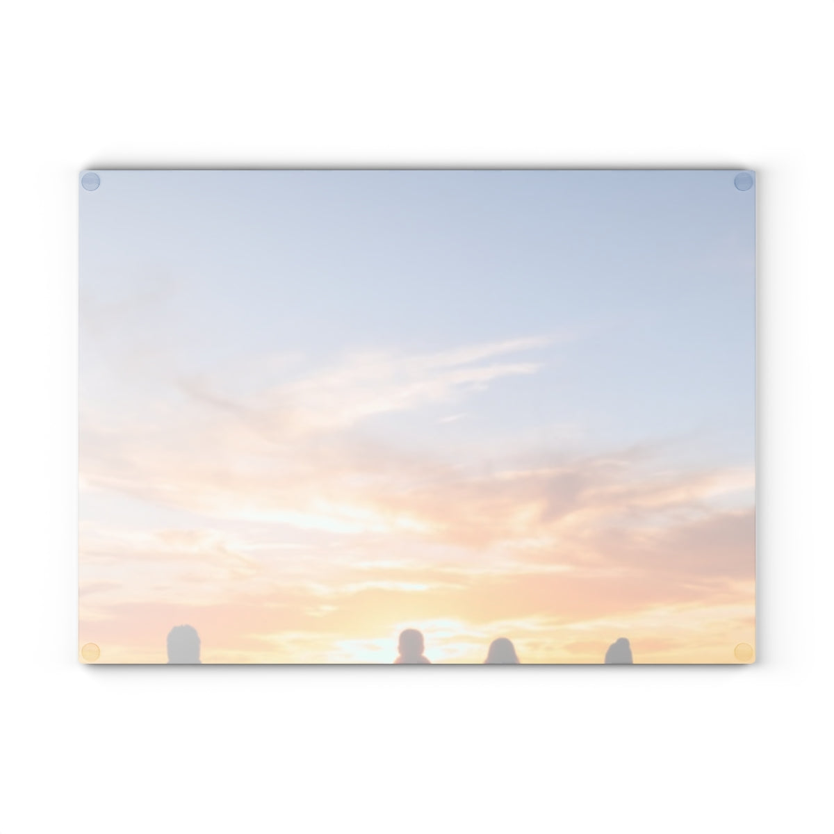 Glass Cutting Board - Sunset Mountain | Echovira Gallery