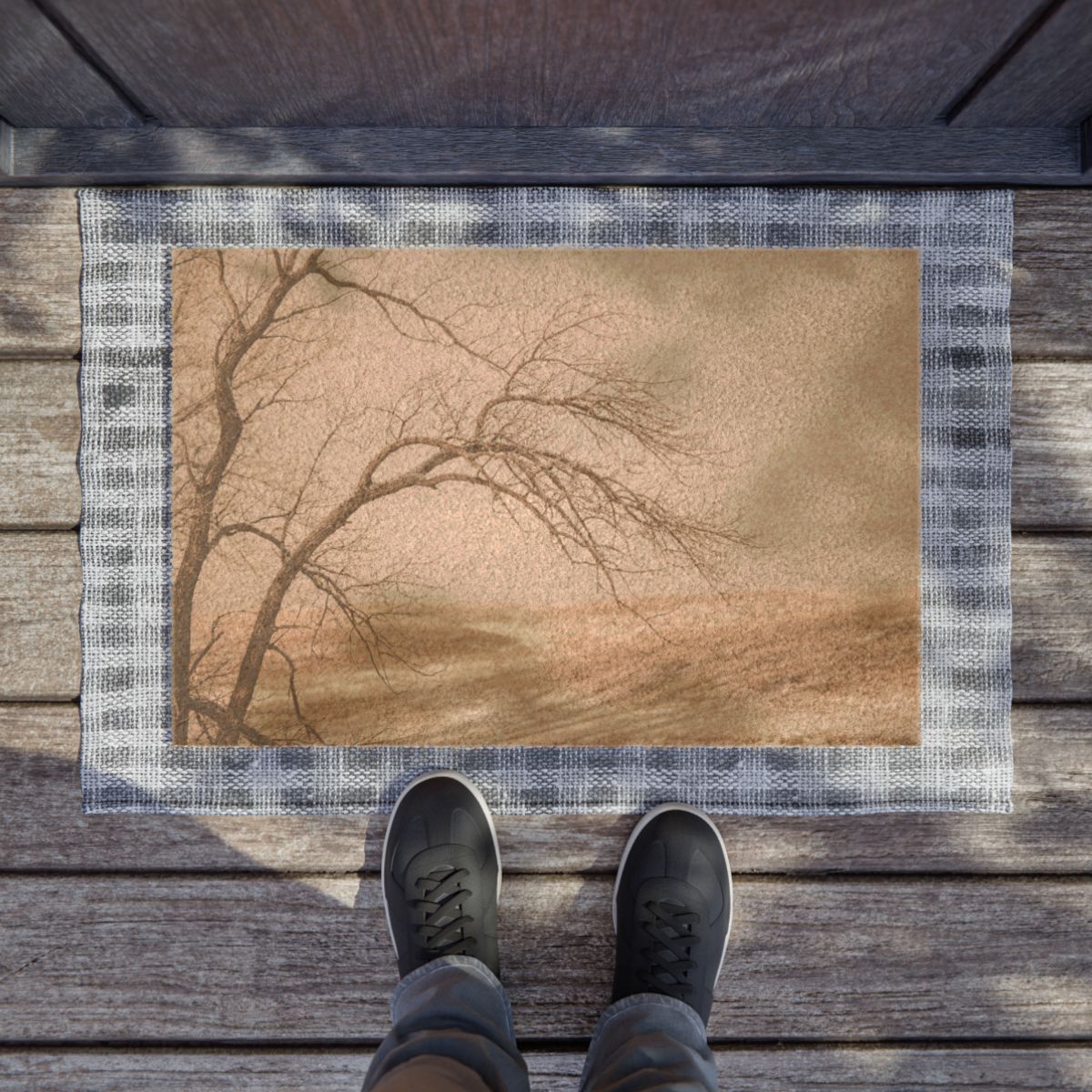 Welcome Doormat - Serene Winter Nature