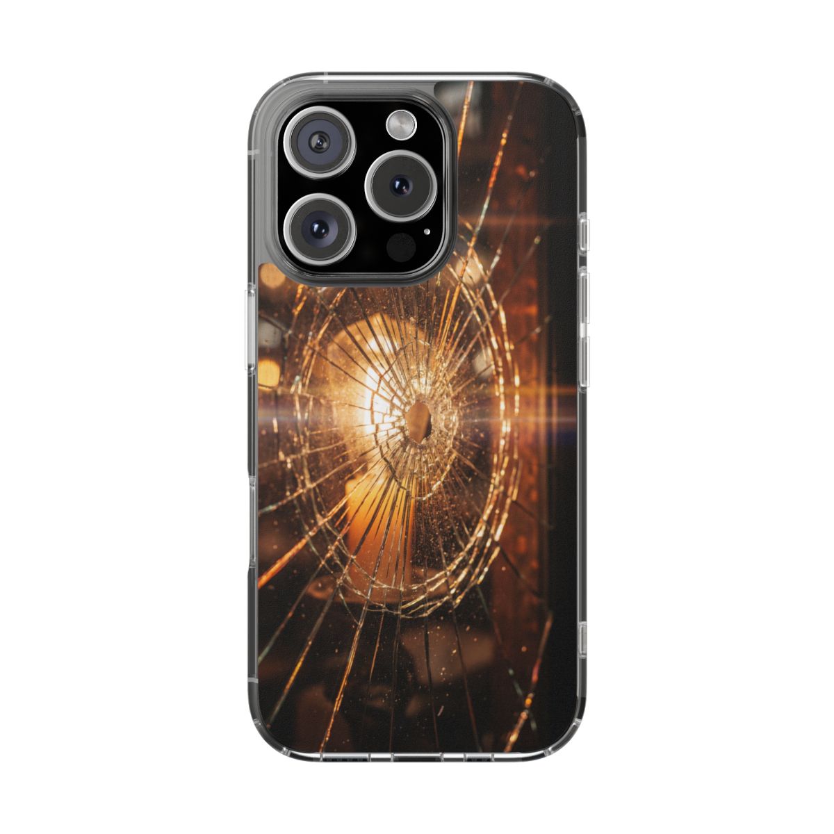 Clear Impact-Resistant Case - Fractured Glow