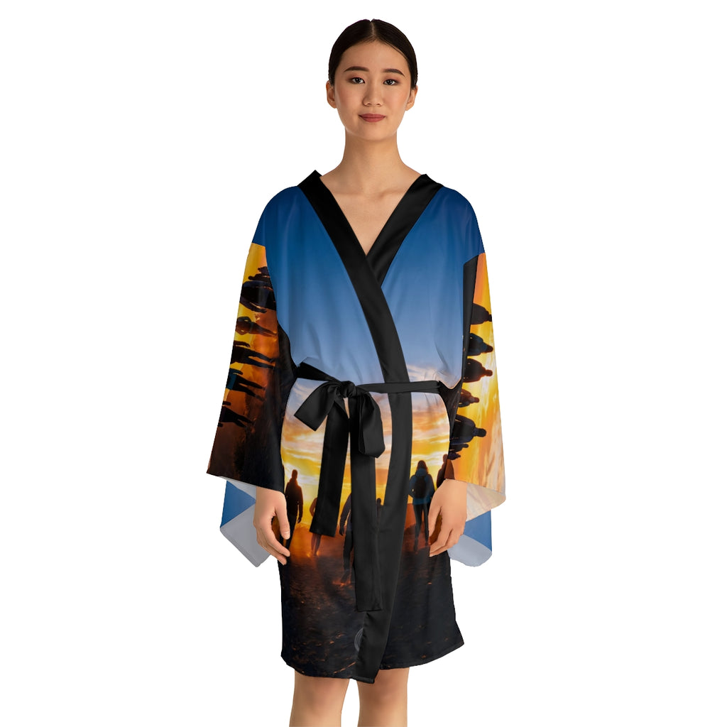 Kimono Robe - Golden Hour Mountain | Echovira Gallery
