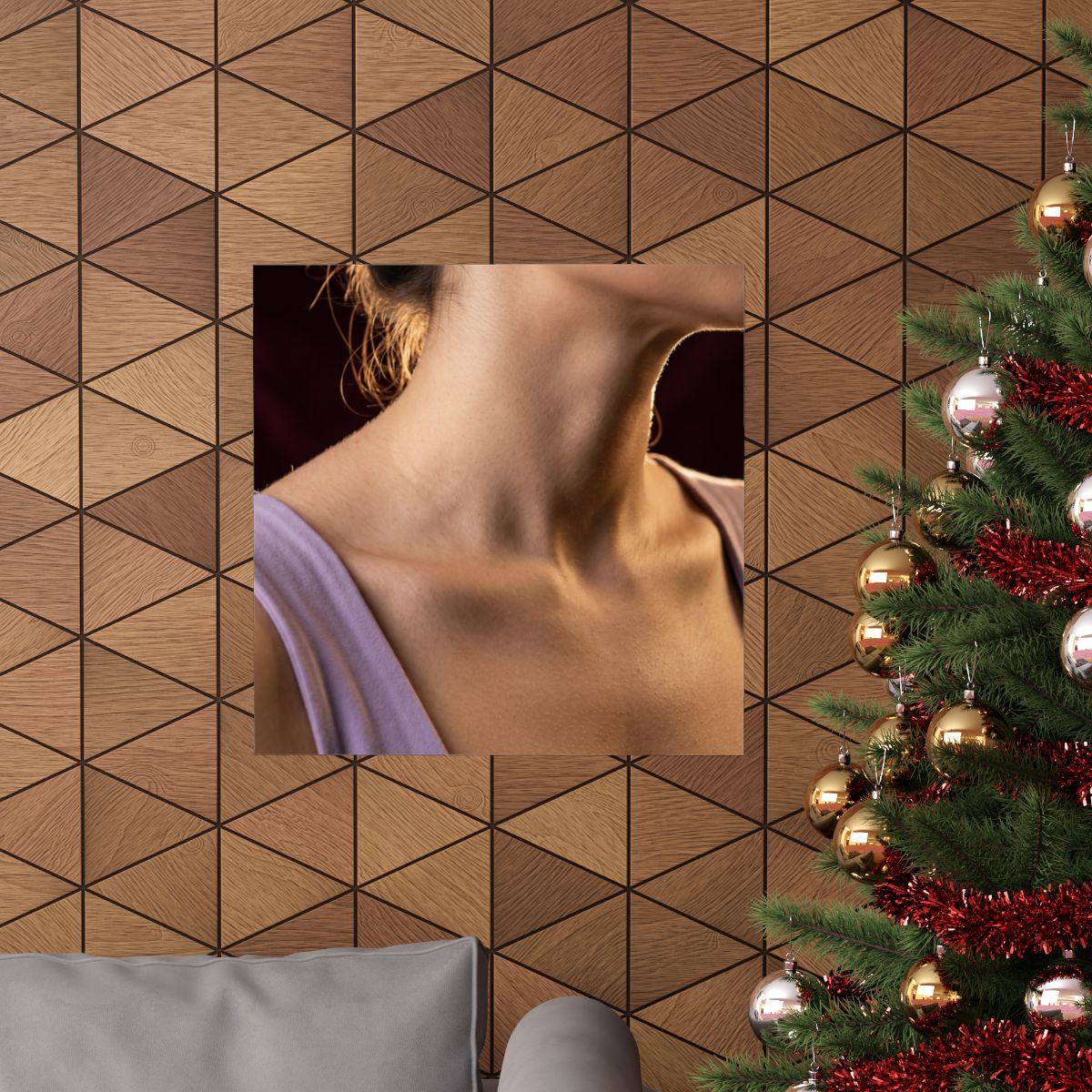 Matte Horizontal Posters - Golden Contour Minimalist... |...