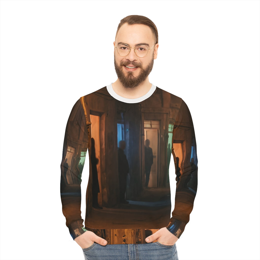 Men's Lightweight Sweatshirt - Shadowed Alleyway Mystery Art...
