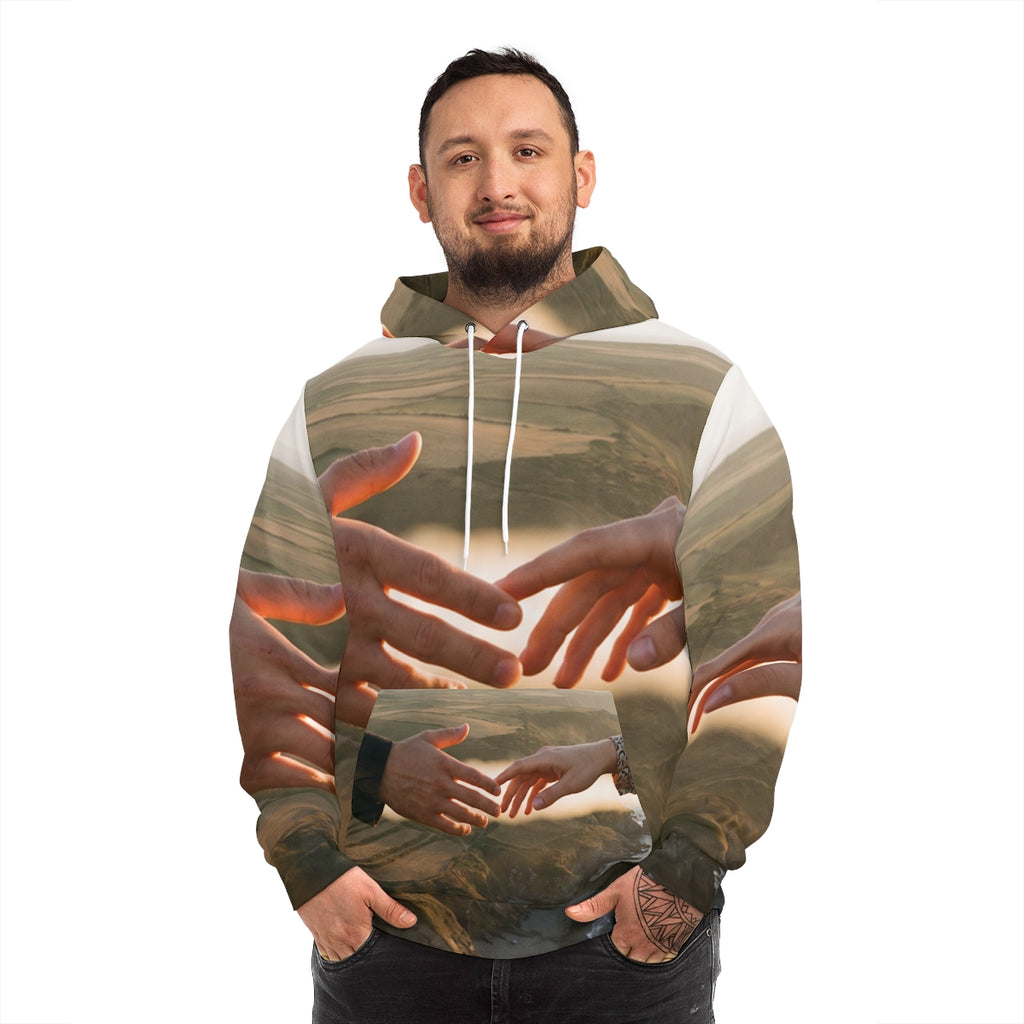 Men's Fashion Hoodie - The Infinite Touch | Ethereal Coastal...