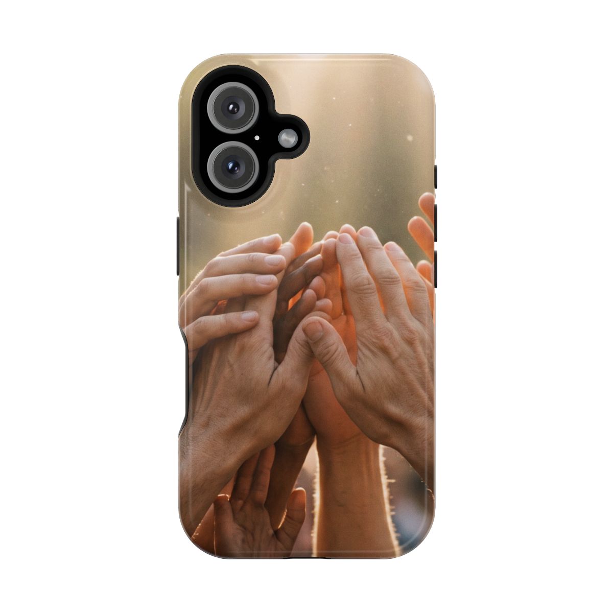 Impact-Resistant Cases - Golden Rays of Unity Wall Art |...