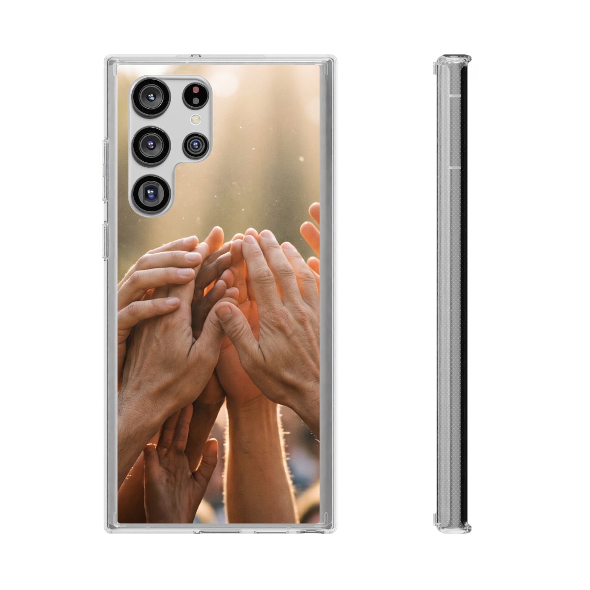 Clear Impact-Resistant Cases - Golden Rays of Unity Wall Art...