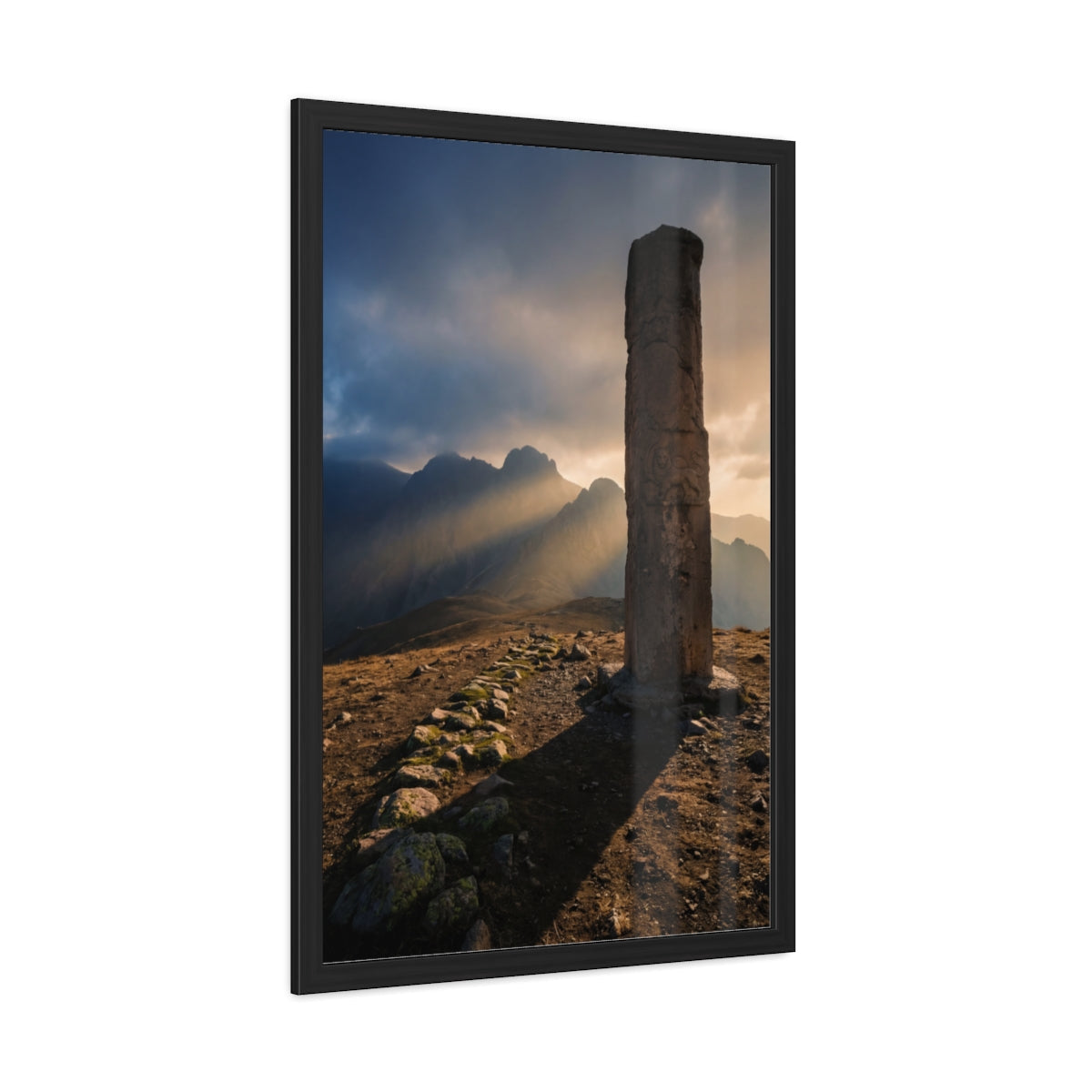 Framed Poster - Ancient Lion & Sun