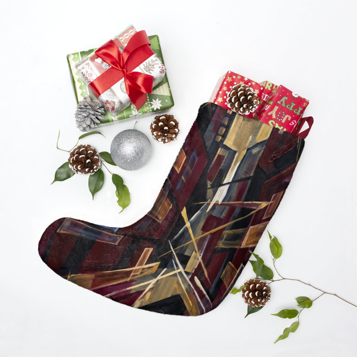 Christmas Stockings - Urban Festive Glow | Echovira Gallery