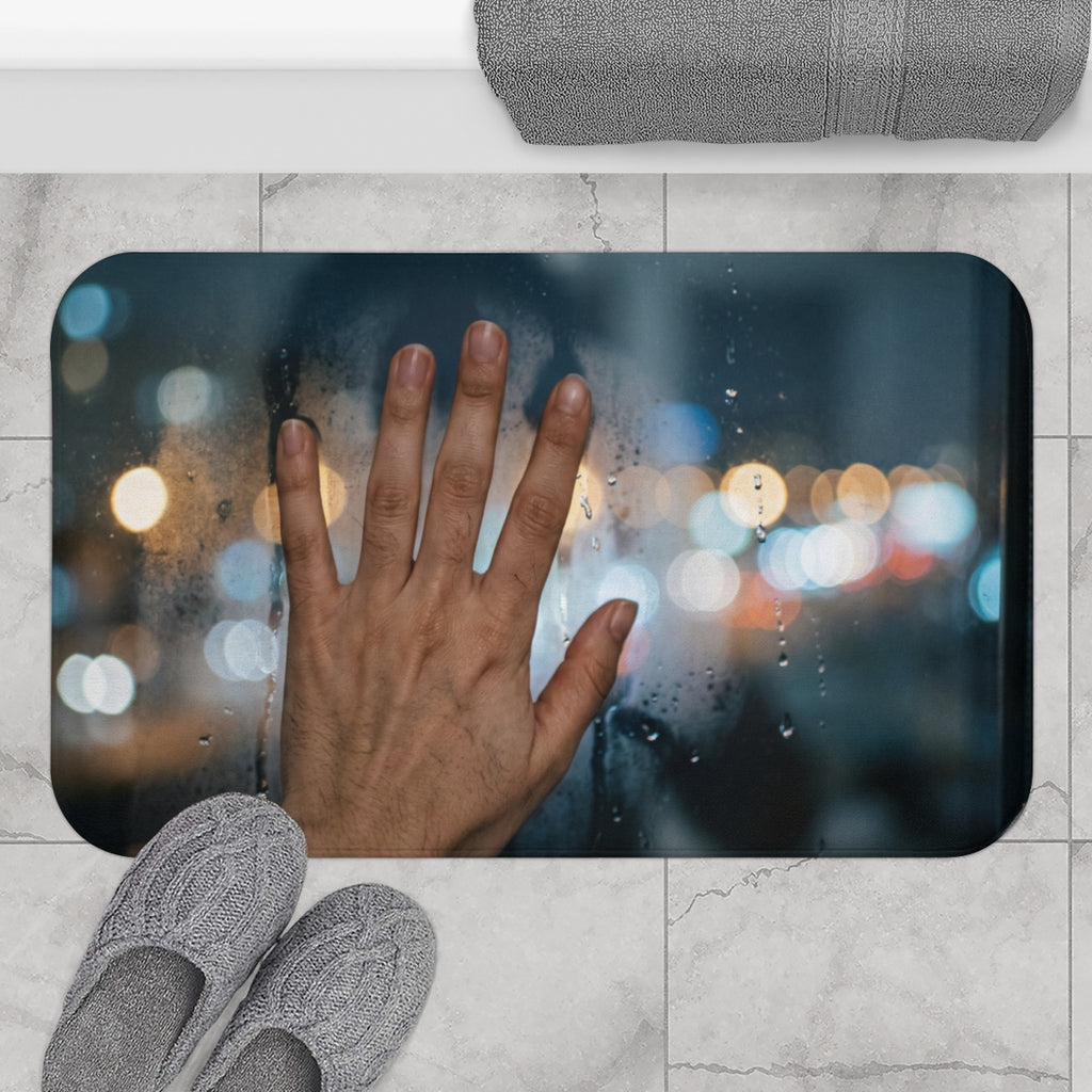 Rainy City Window Bath Mat