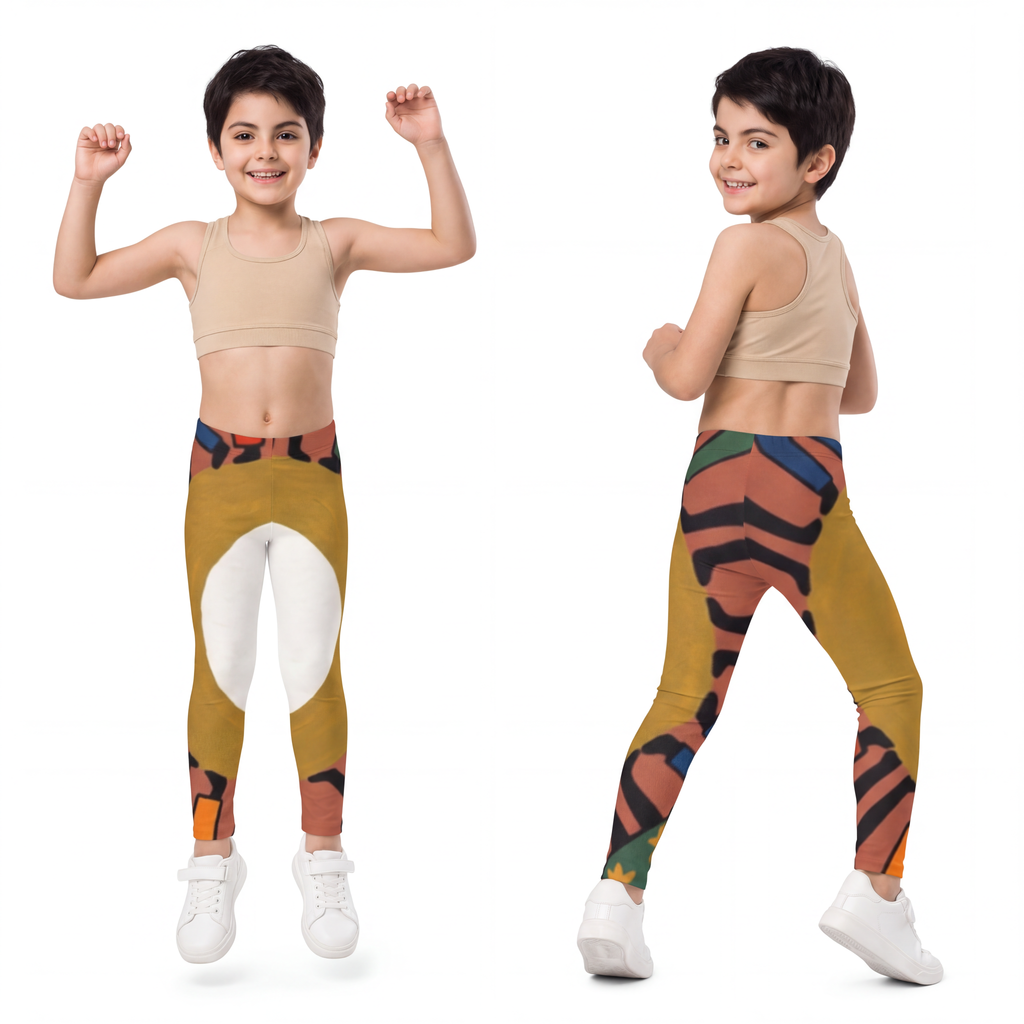 Kids Leggings - Unity Mandala Folk Art | Echovira Gallery