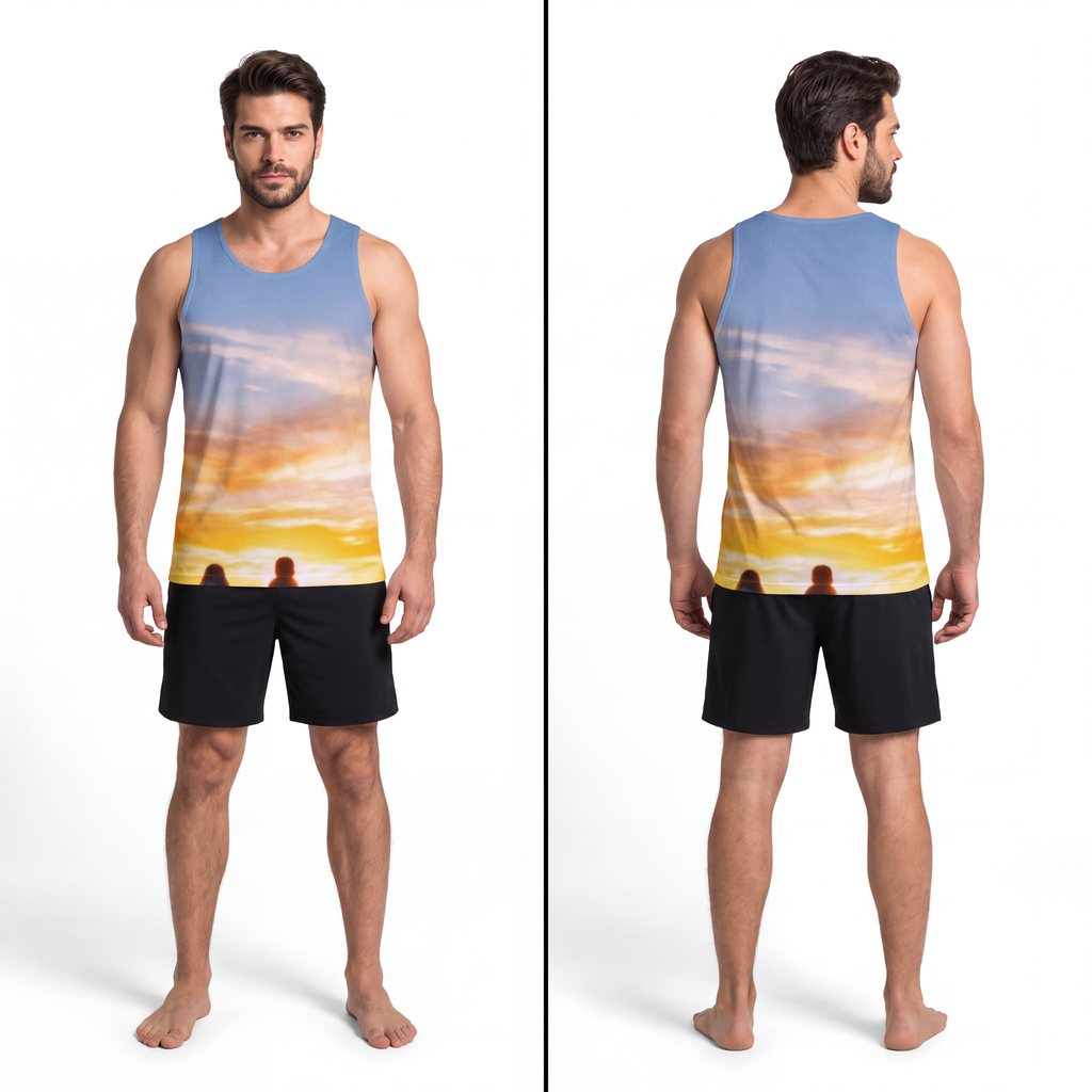 Men's Tank Top - Sunset Mountain Ridge | Echovira Gallery