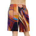 Men's Athletic Long Shorts - Shattered Elegance | Echovira...