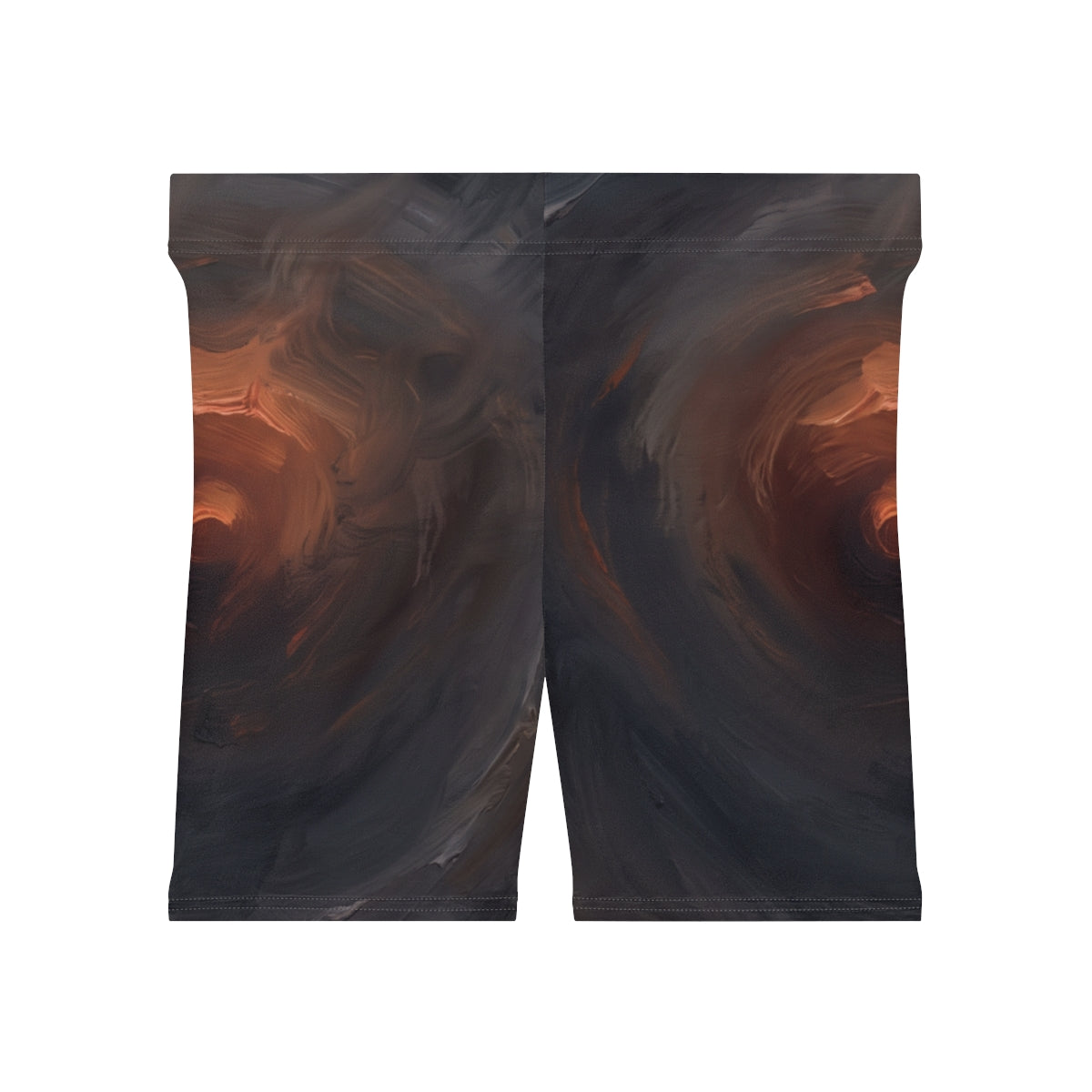Women's Biker Shorts - Abyssal Ember | Echovira Gallery