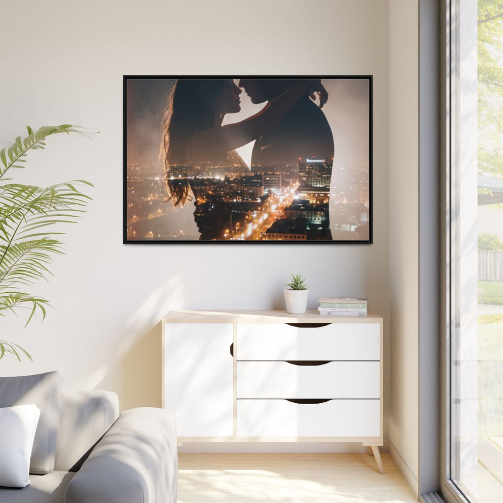 Framed Matte Canvas - Metropolitan Lovers Glow (10×8, 12×9...