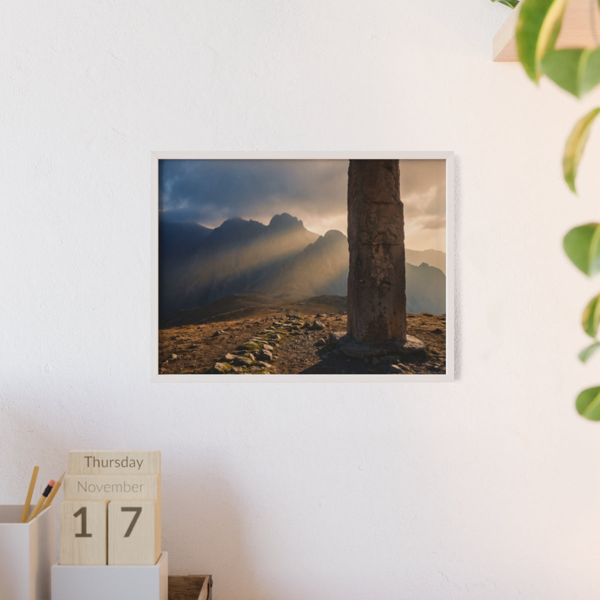Wooden Frame Poster - Majestic Peak