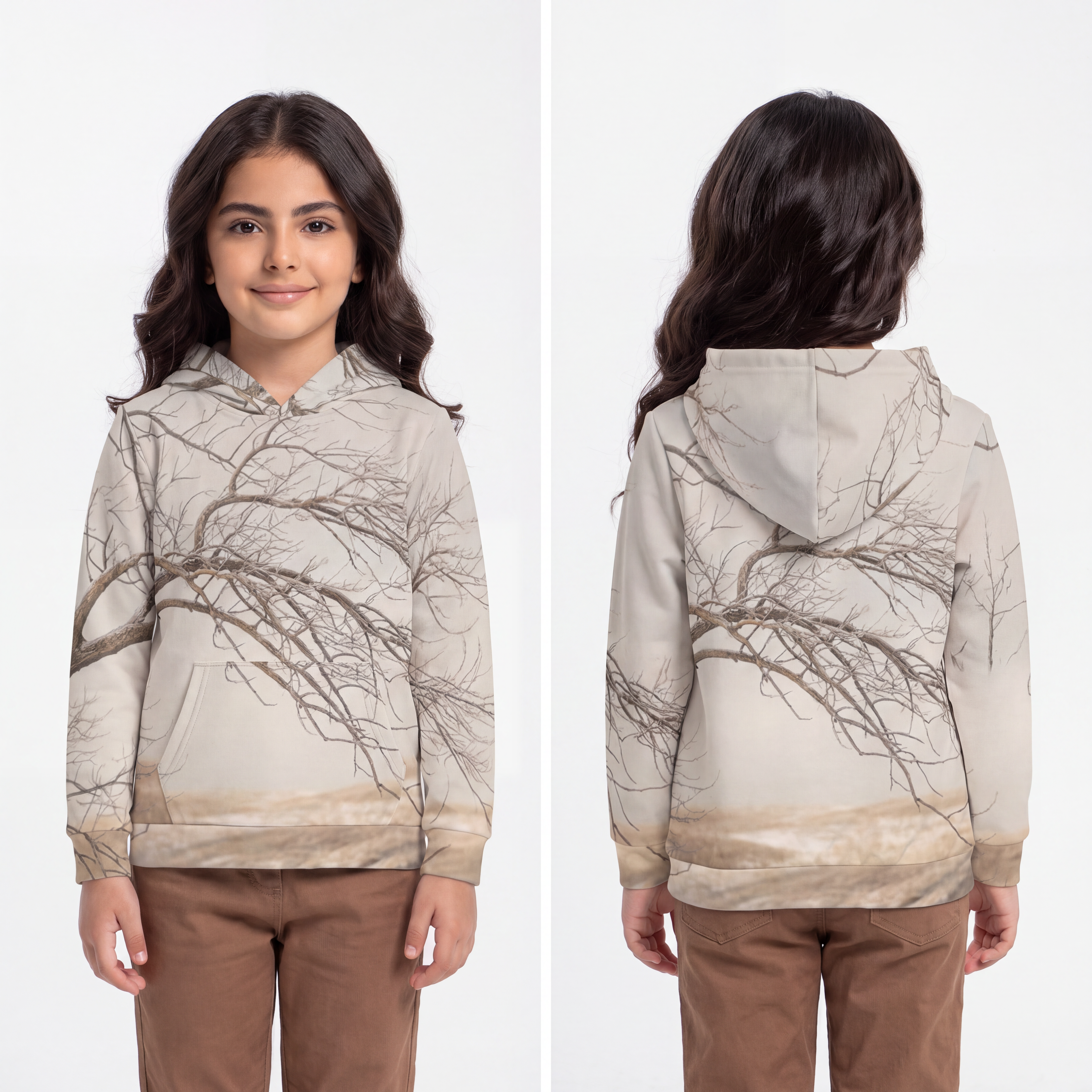 Children's Hoodie - Wabi-Sabi Winter Branch Photography |...