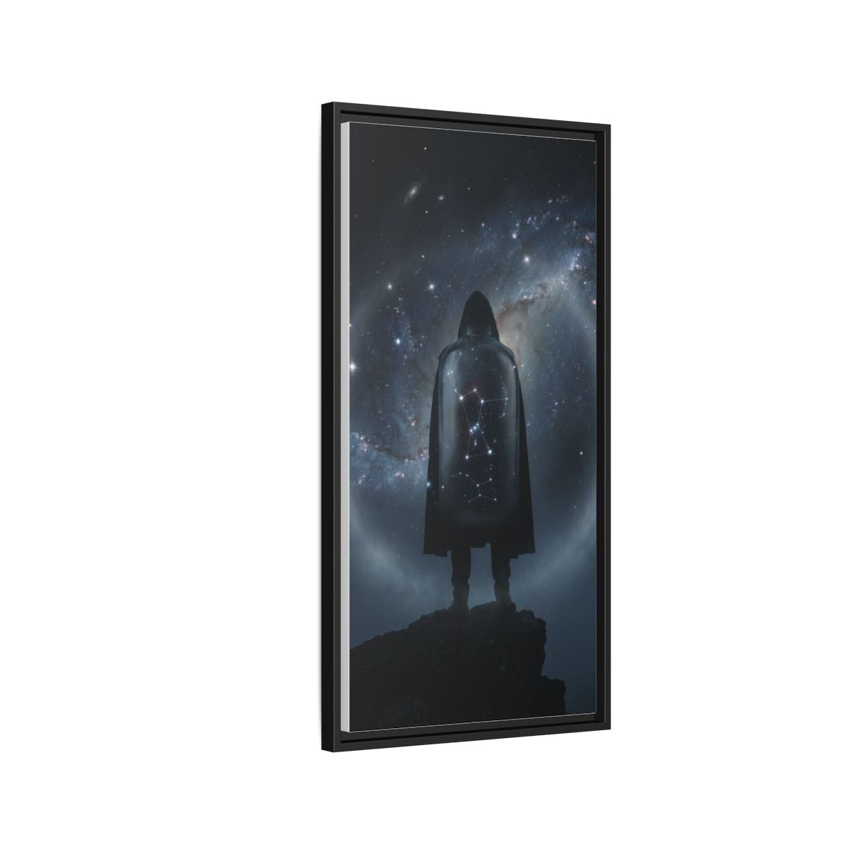 Framed Matte Canvas - Cosmic Sentinel — Black / 1.25" (8×10, 9×12, 11×14, 12×16, 10×20, 12×18, 16×20, 16×24, 18×24, 12×36, 20×24, 16×32, 20×30, 24×30, 24×32, 16×48, 24×36, 24×48, 30×40, 20×60, 32×48, 30×60 & 40×60)