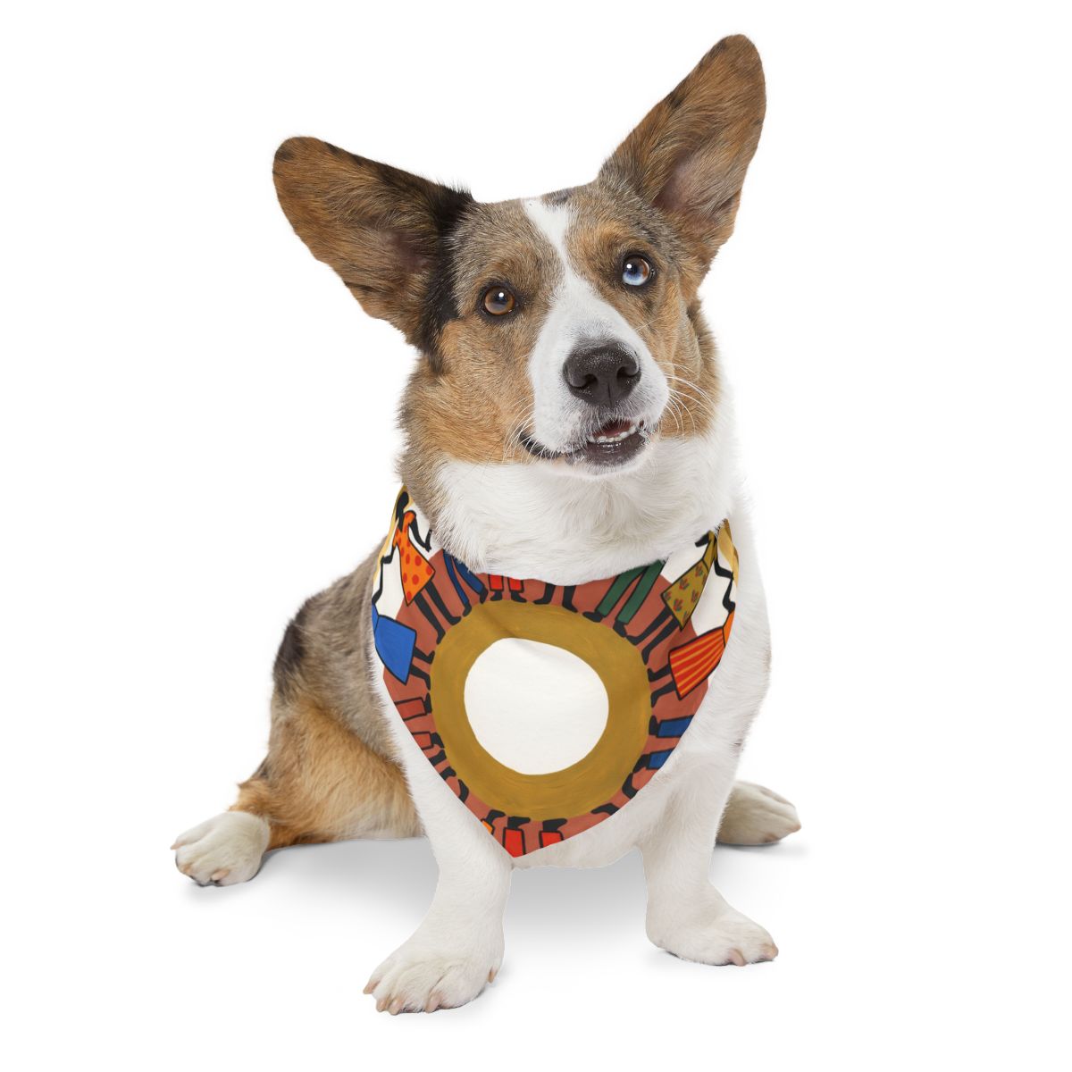 Pet Bandana Collar - Unity Mandala Folk Art | Echovira...