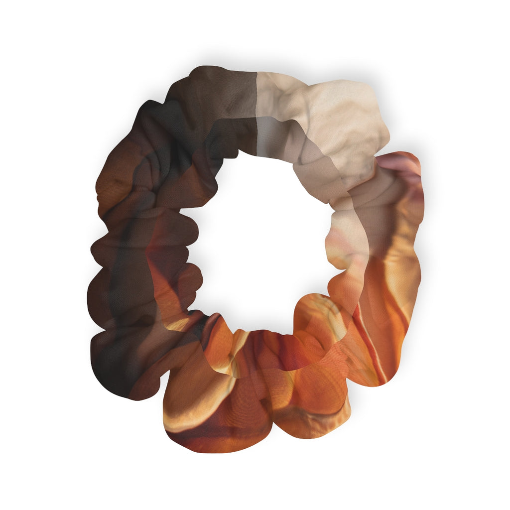 Scrunchie - Amber Silk Scarf Glow Art | Echovira Gallery