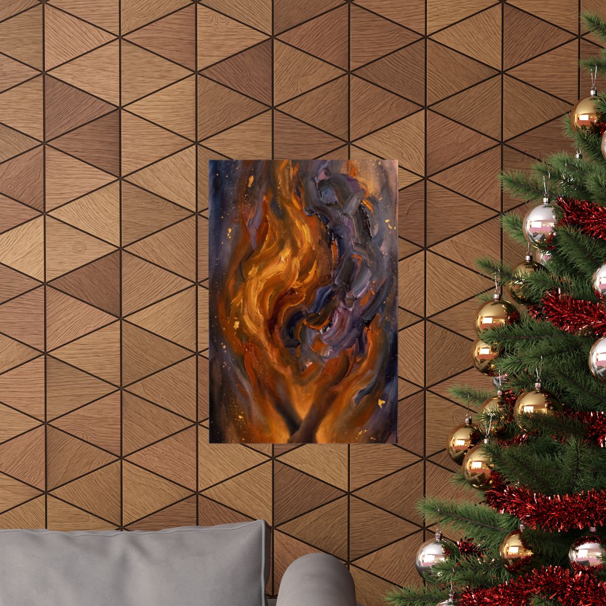 Matte Vertical Poster - Ember Resonance Wall Art (8×10 &......