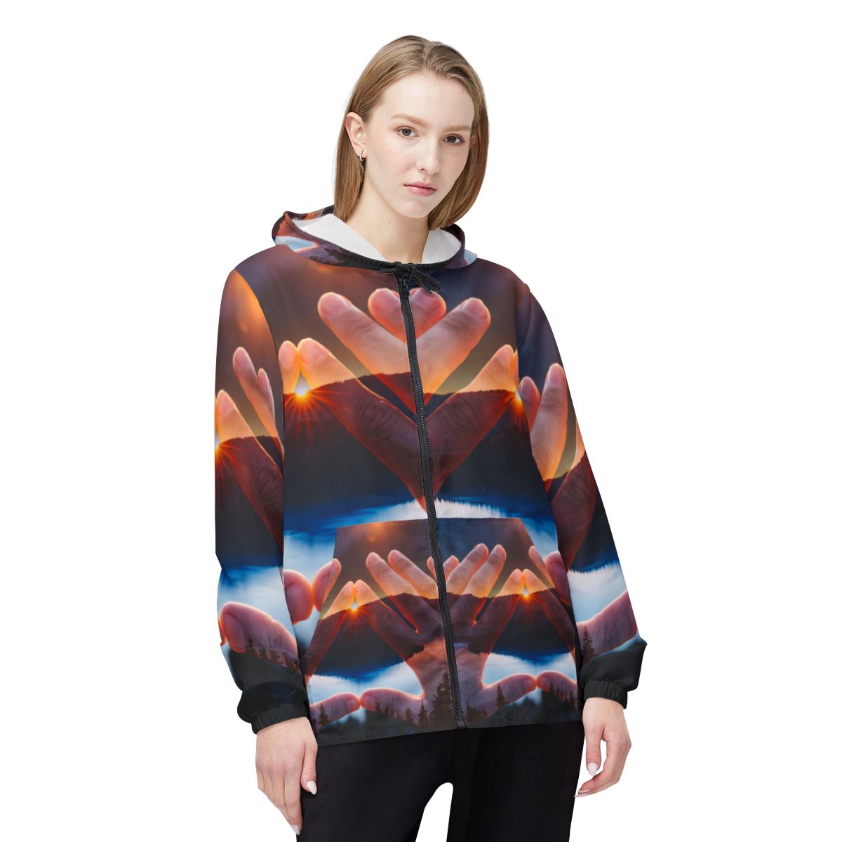 Windbreaker Jacket - Alpine Sunrise Trail | Echovira Gallery
