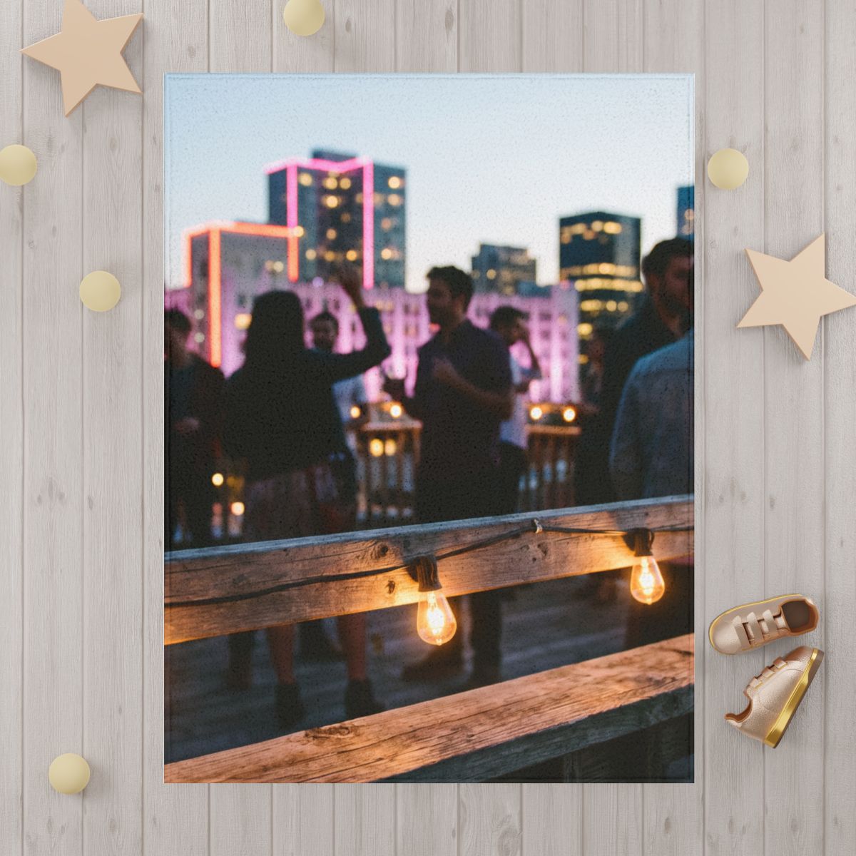 Plaid pour enfant avec skyline urbaine