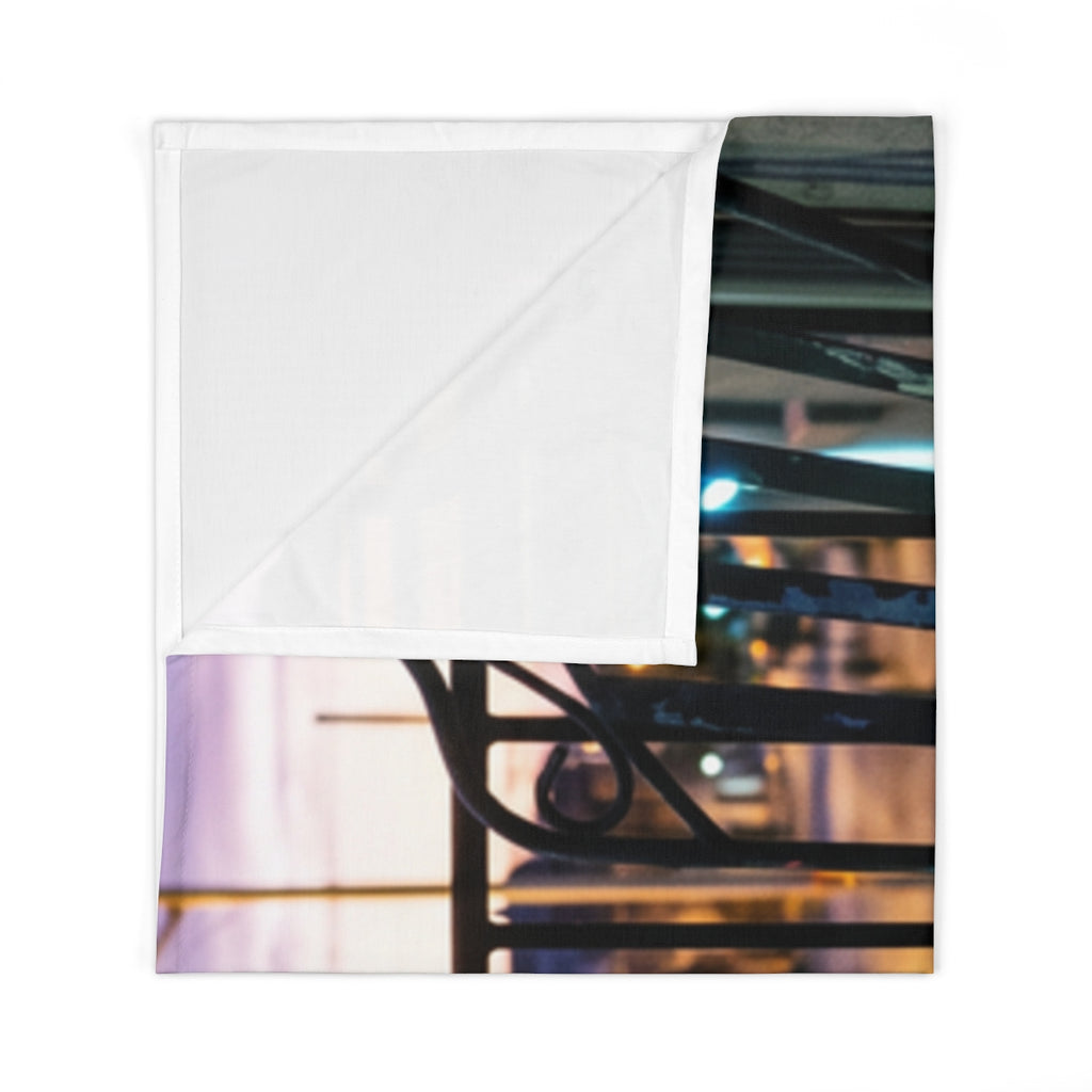Urban Balcony Dusk Baby Swaddle Blanket