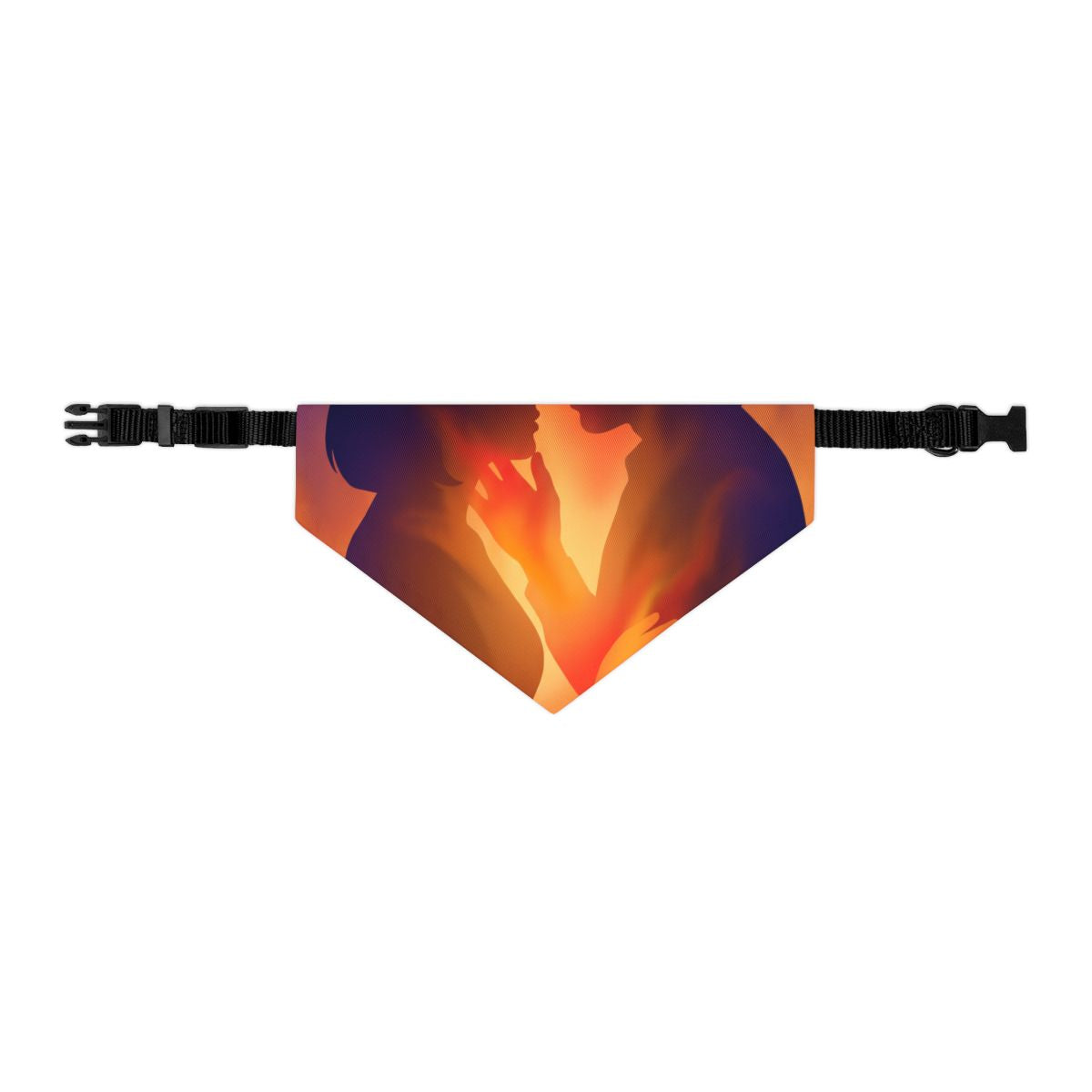 Pet Bandana Collar - Fiery Lovers Silhouette Art Print |...