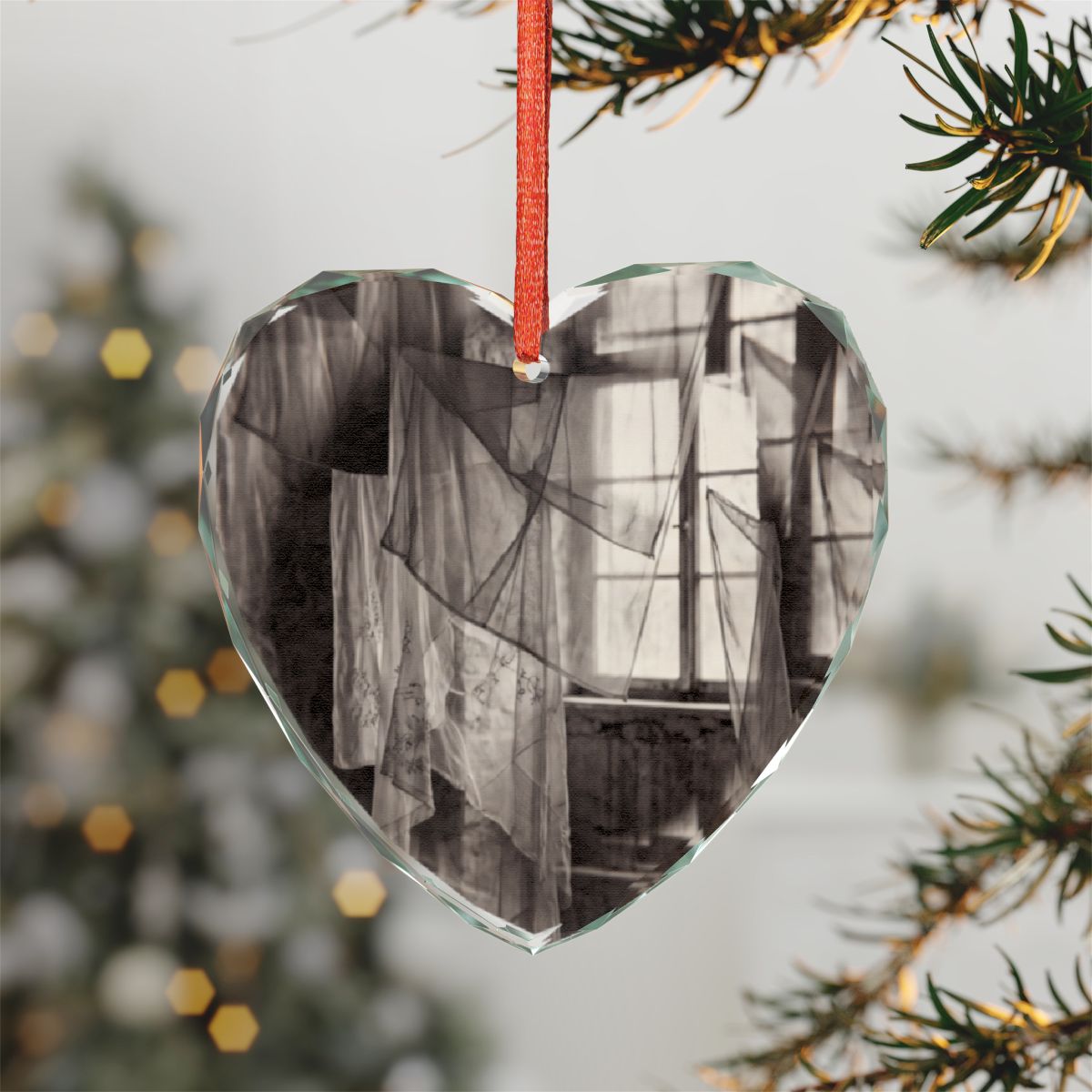 Crystal Glass Ornament - Spectral Veils | Echovira Gallery