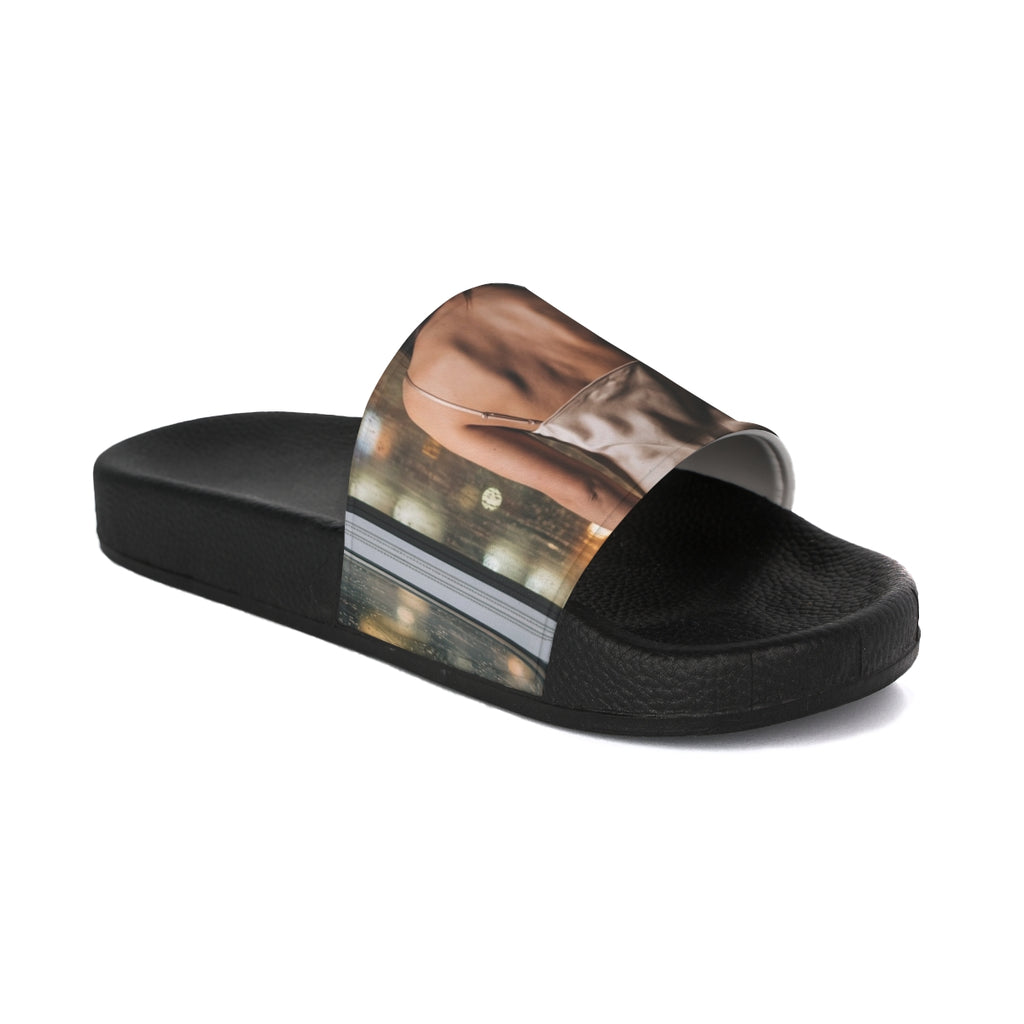 Women's Slides - Rainscape Lights Glow | Echovira Gallery