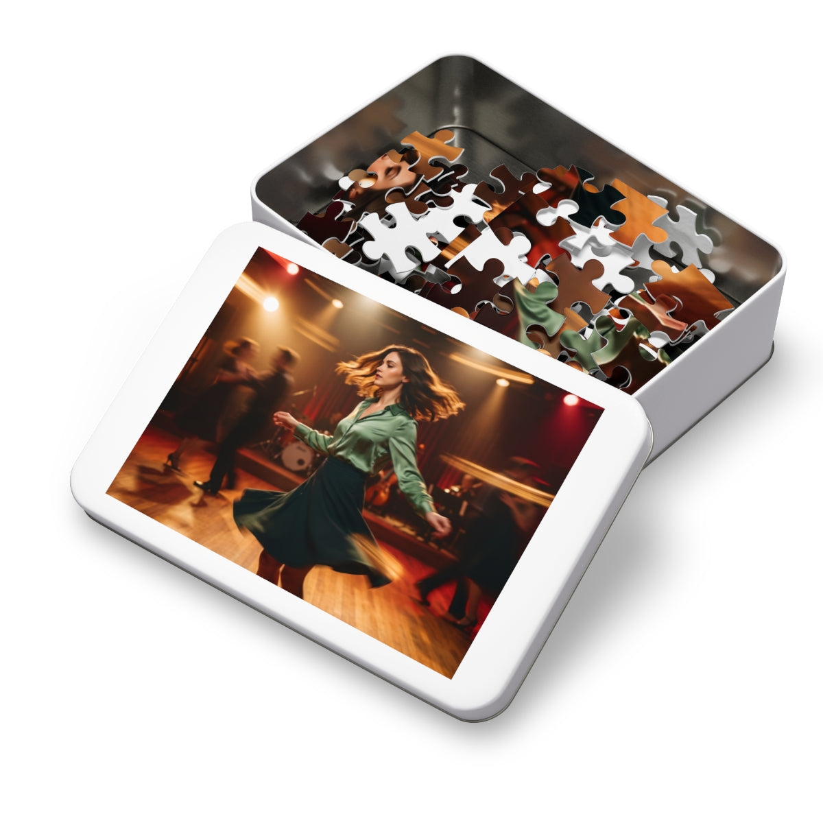 Jigsaw Puzzle with Tin - Retro Jazz Club Motion Art (30... |...