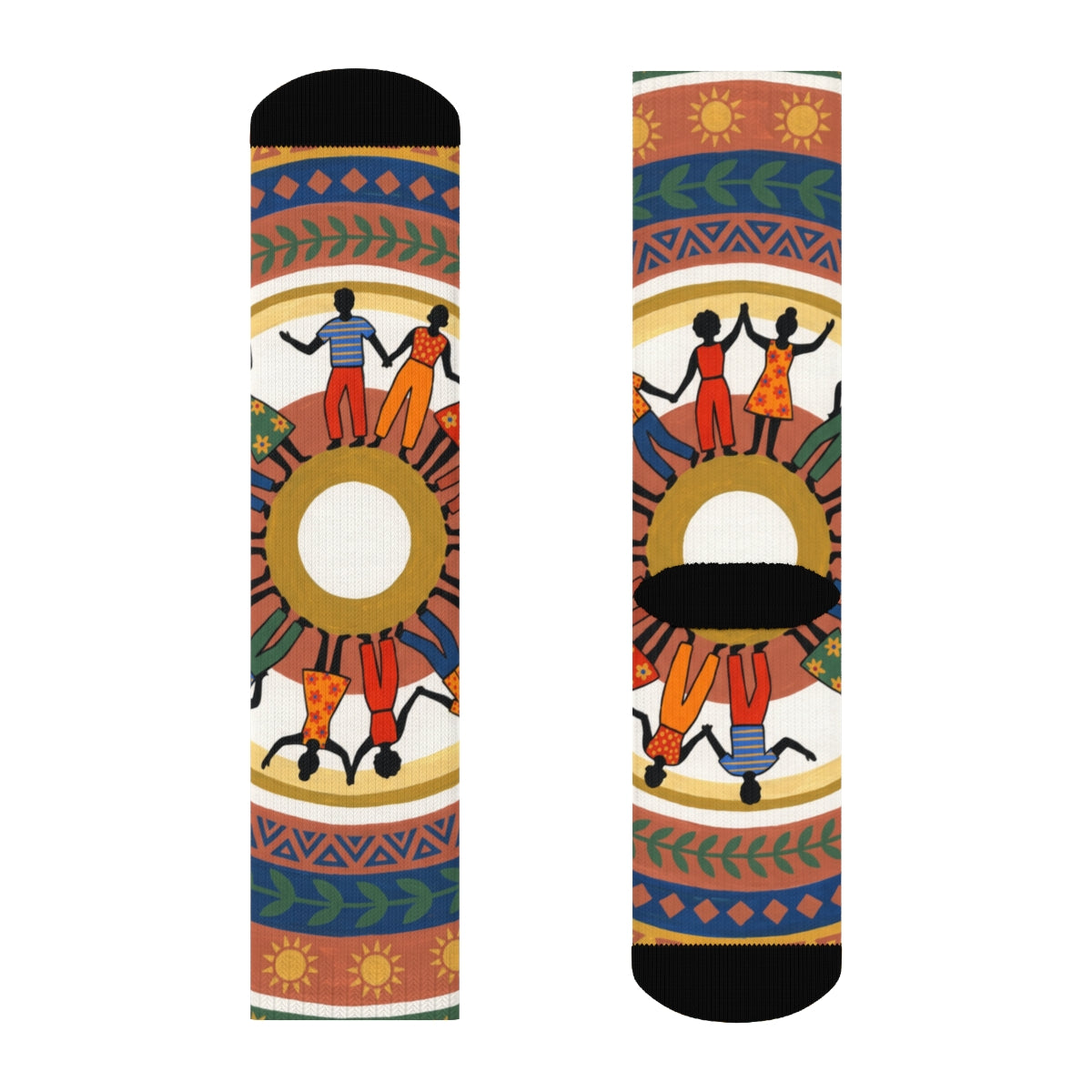 Crew Socks - Unity Mandala Folk Art | Echovira Gallery