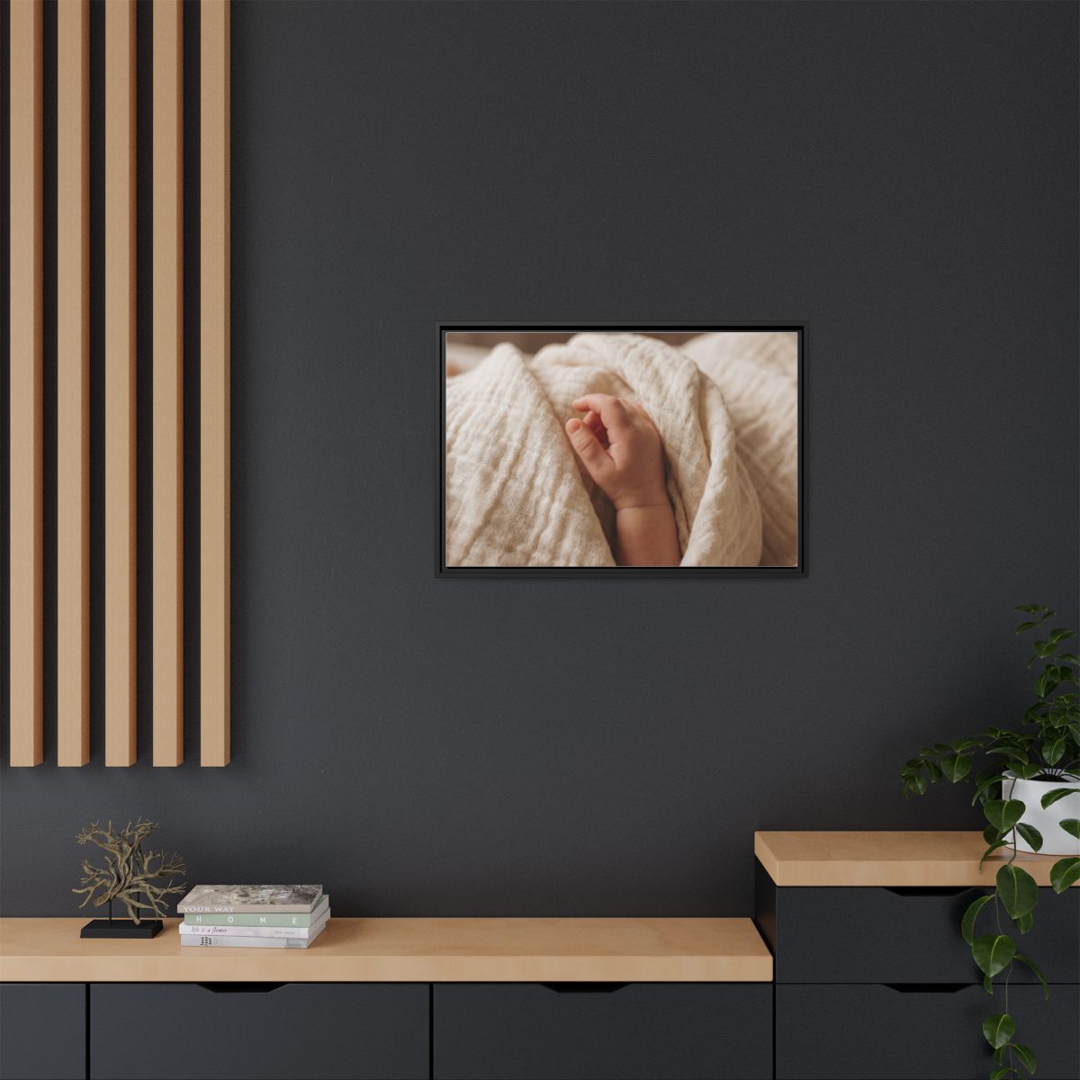 Framed Canvas - Minimalist Decor — Black / 1.25"