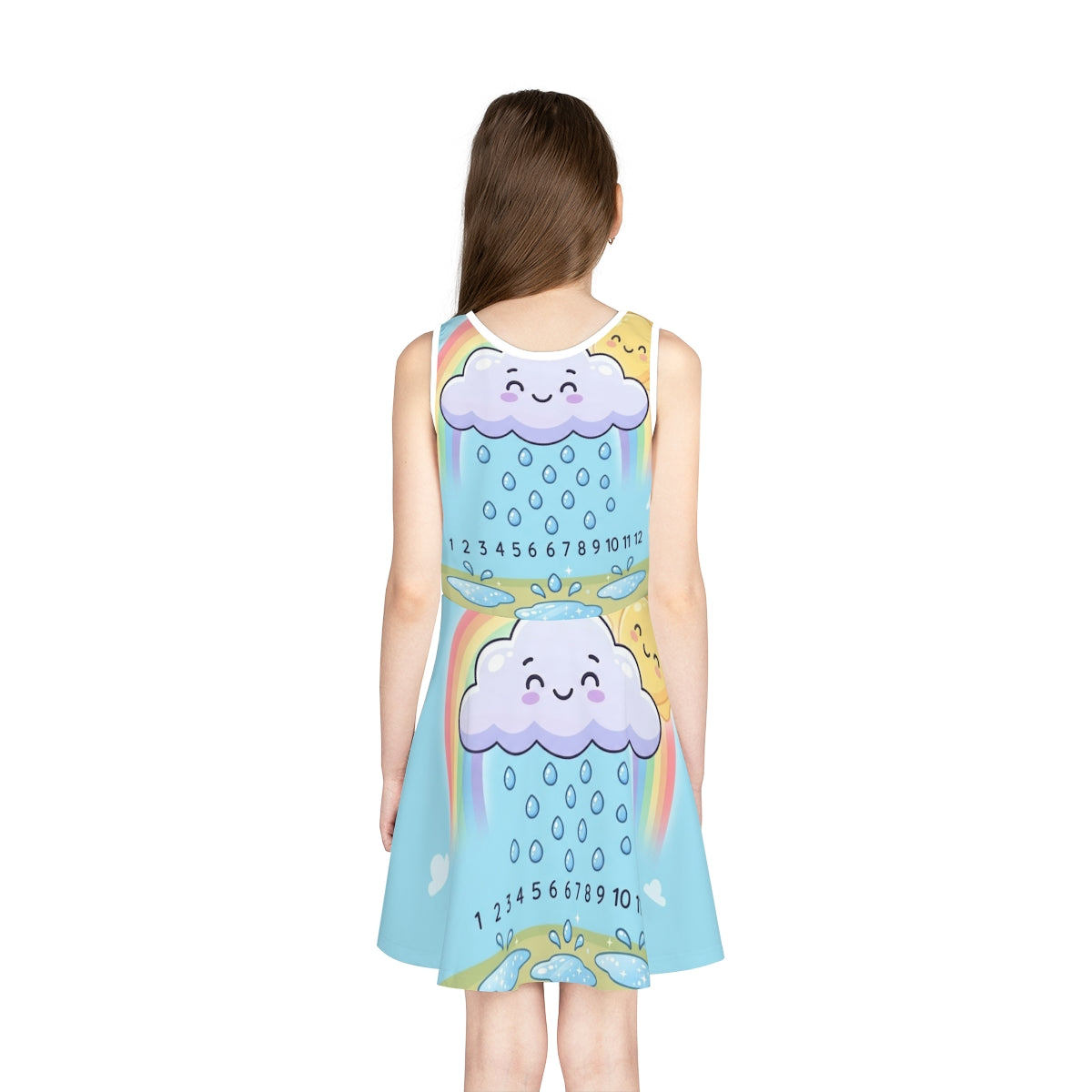 Girls' Sleeveless Sundress - Rainbow Counting Cloud Nursery...