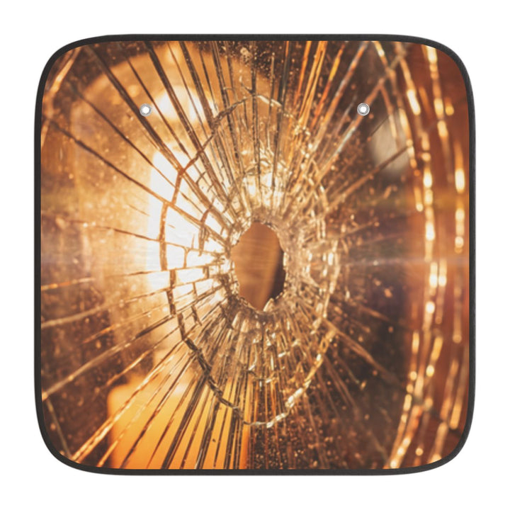 Car Sun Shades - Fractured Light Shattered Glass Art (1 & 2 pcs)