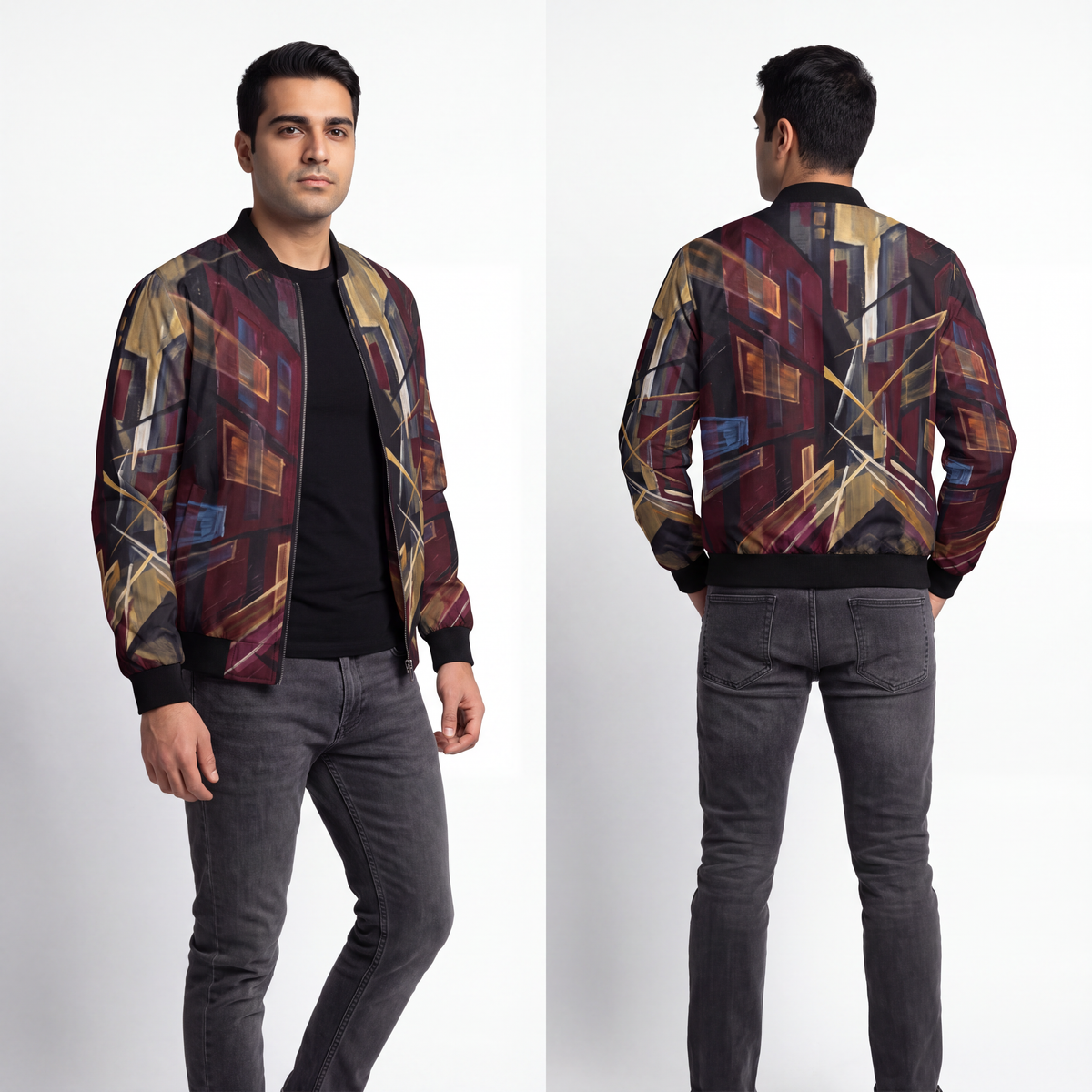 Men's Bomber Jacket - Urban Perspective | Echovira Gallery
