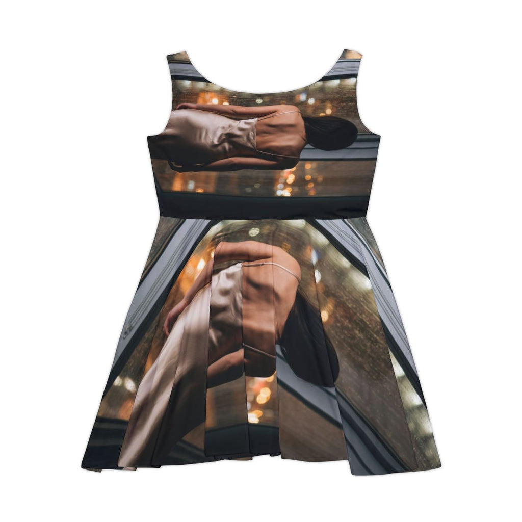 Women's Skater Dress - Shimmering City Grid | Echovira...