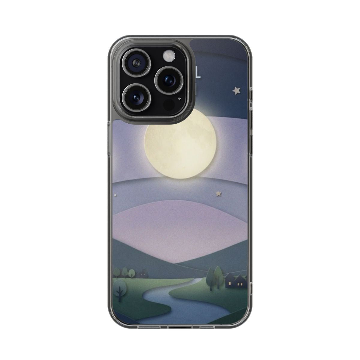 Clear Impact-Resistant Case - Moon | Echovira Gallery