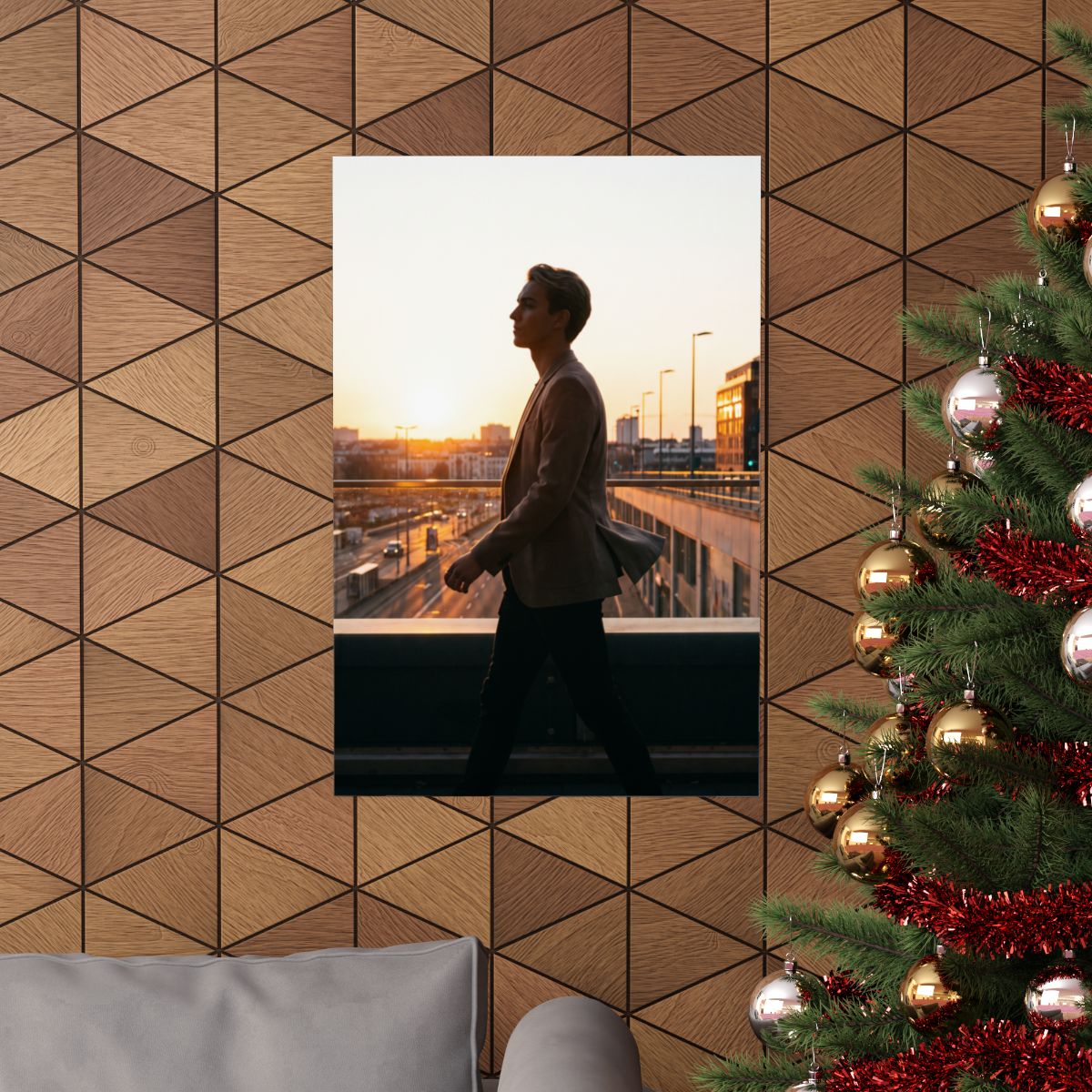 Matte Vertical Poster - Golden Hour Walk (8×10 & 36×54) |...